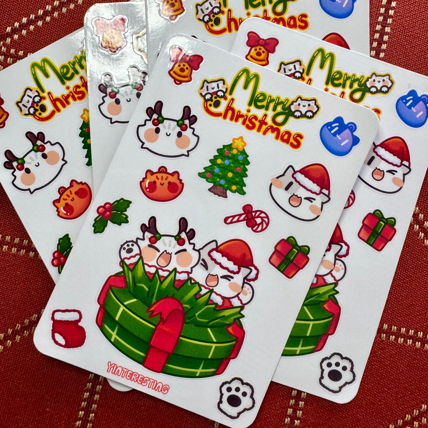 Christmas meow Sticker sheet