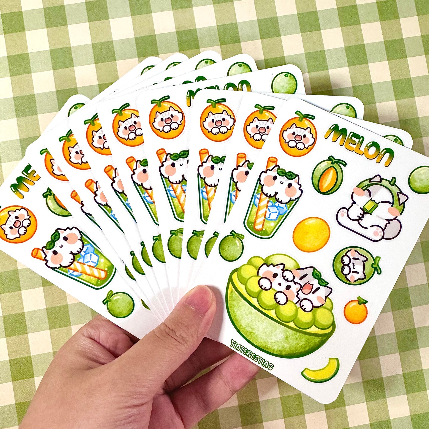 Melon meow Sticker Sheet