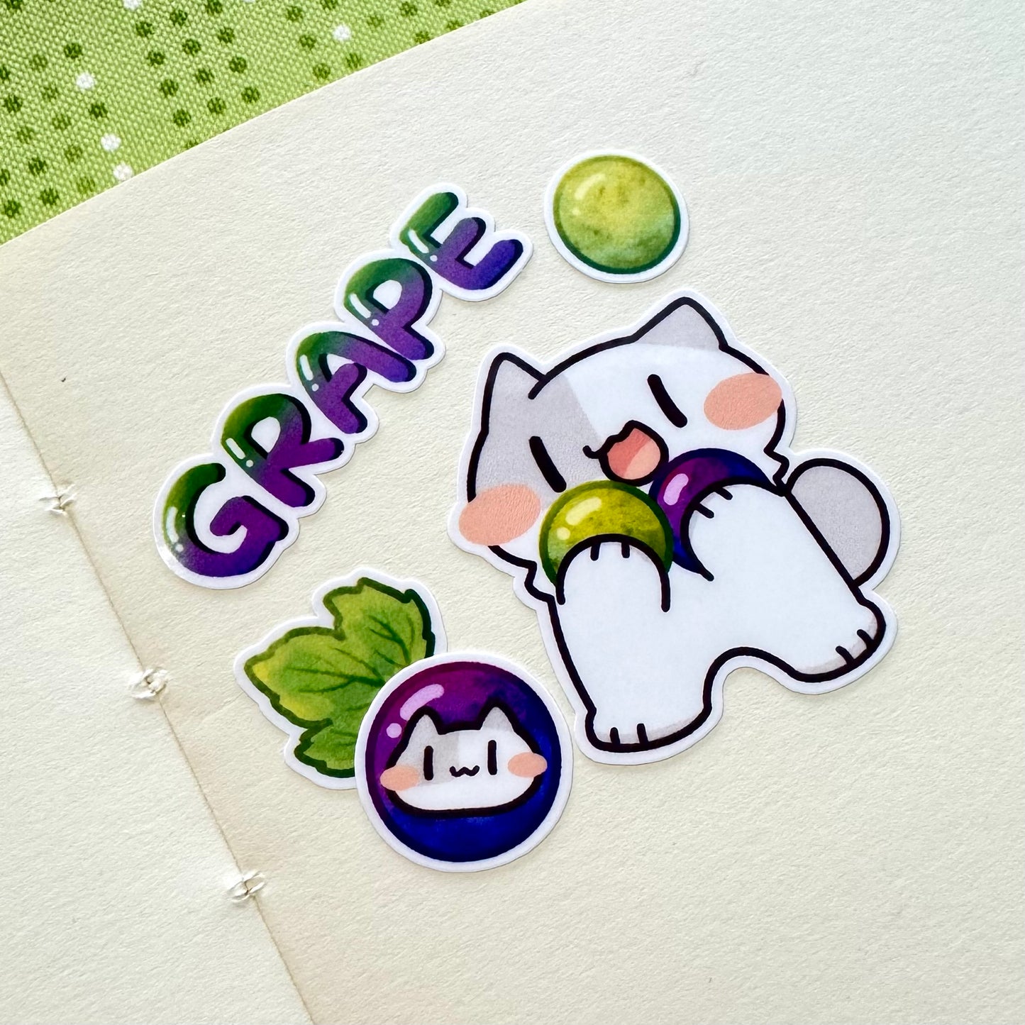 Grape meow Sticker Sheet