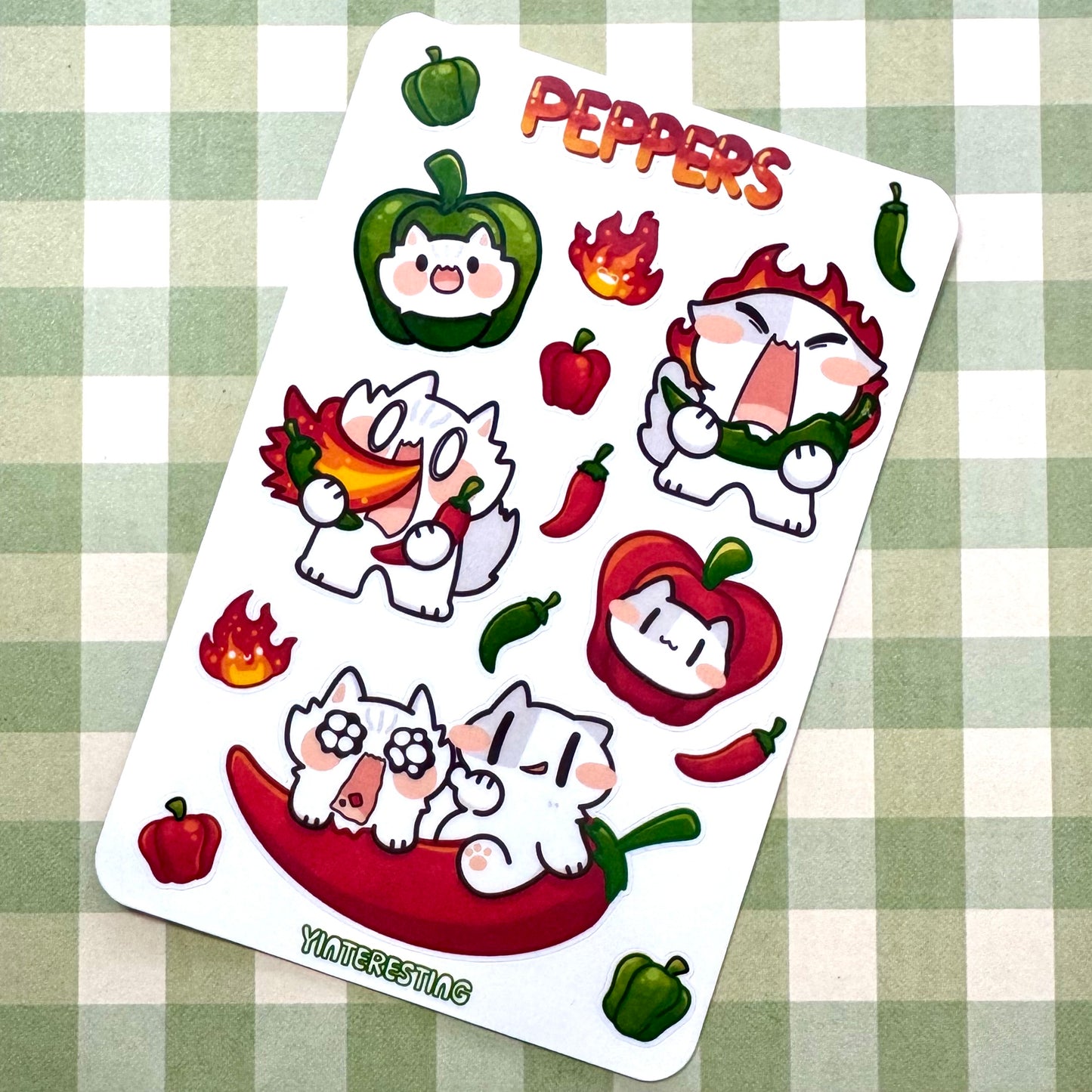 Chili Peppers meow Sticker Sheet