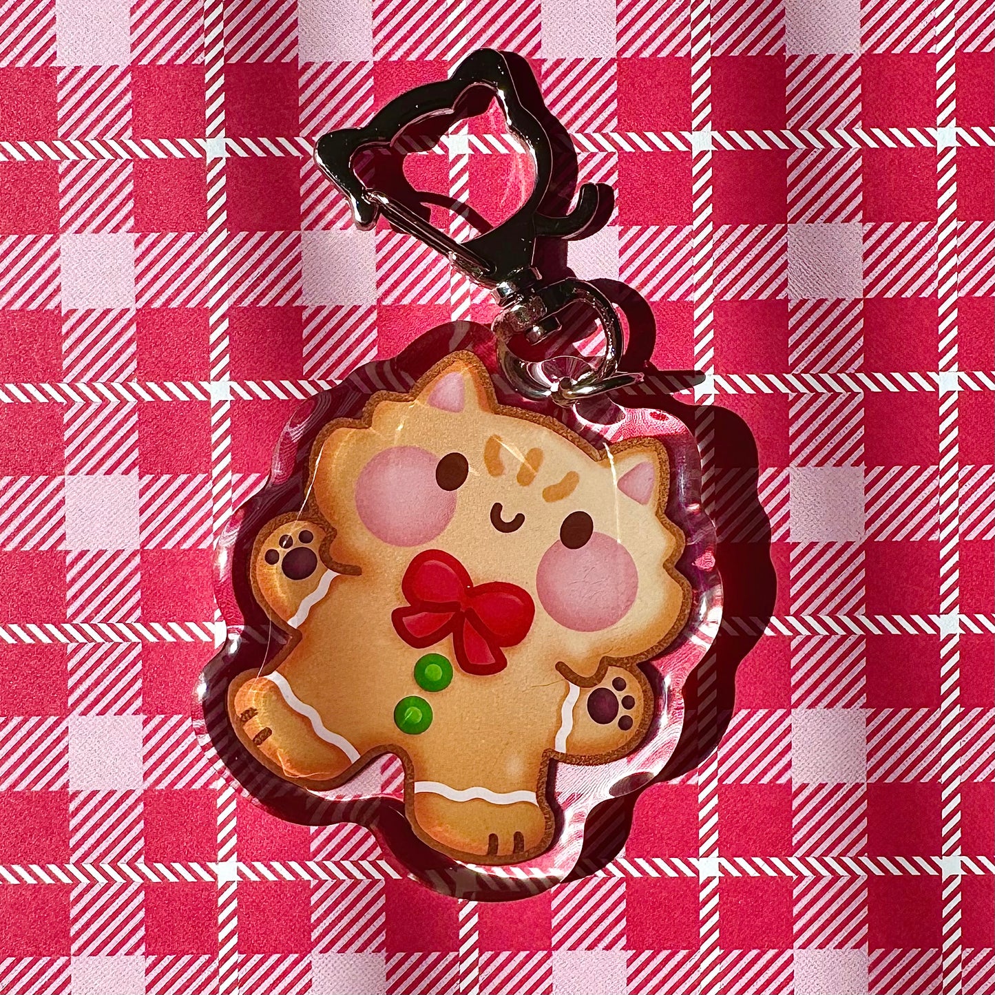 Ginger bread Cookie meow Keychain