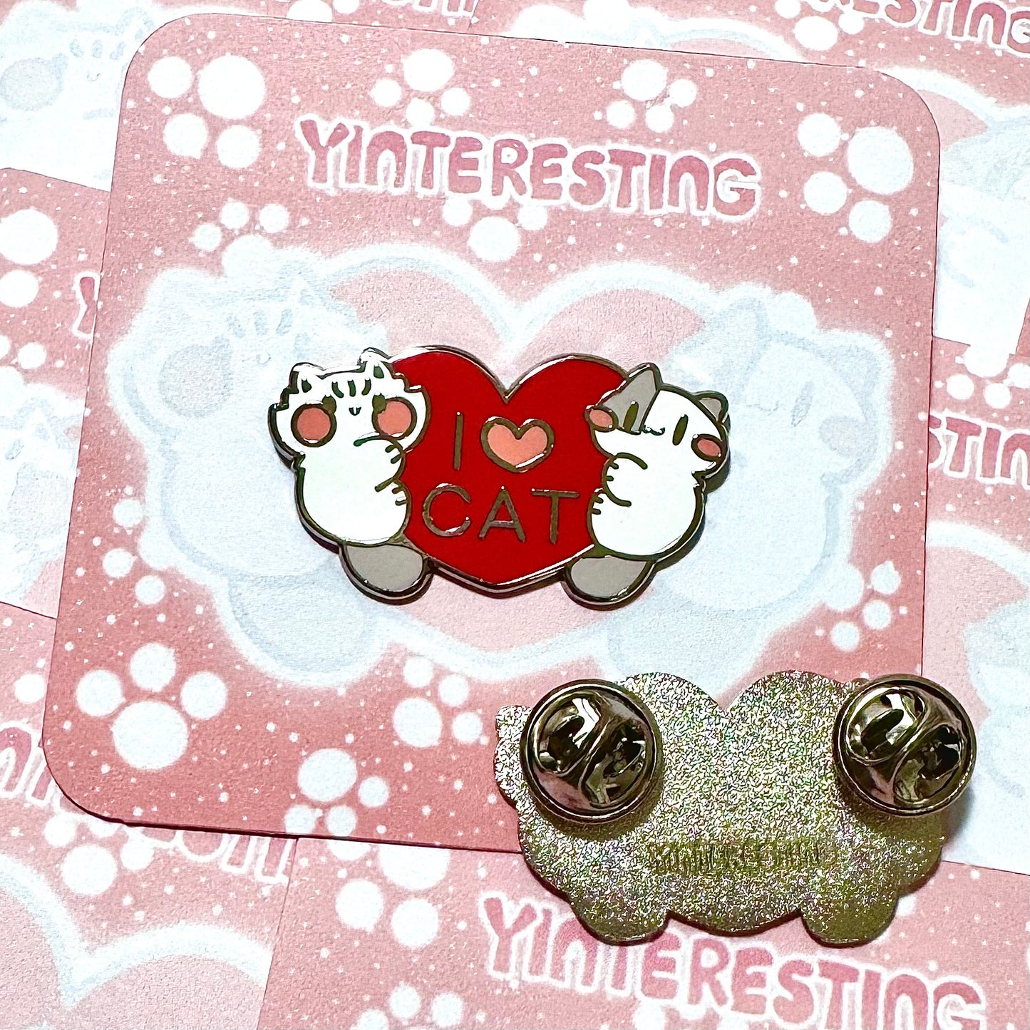 I Love Cat Enamel Pin