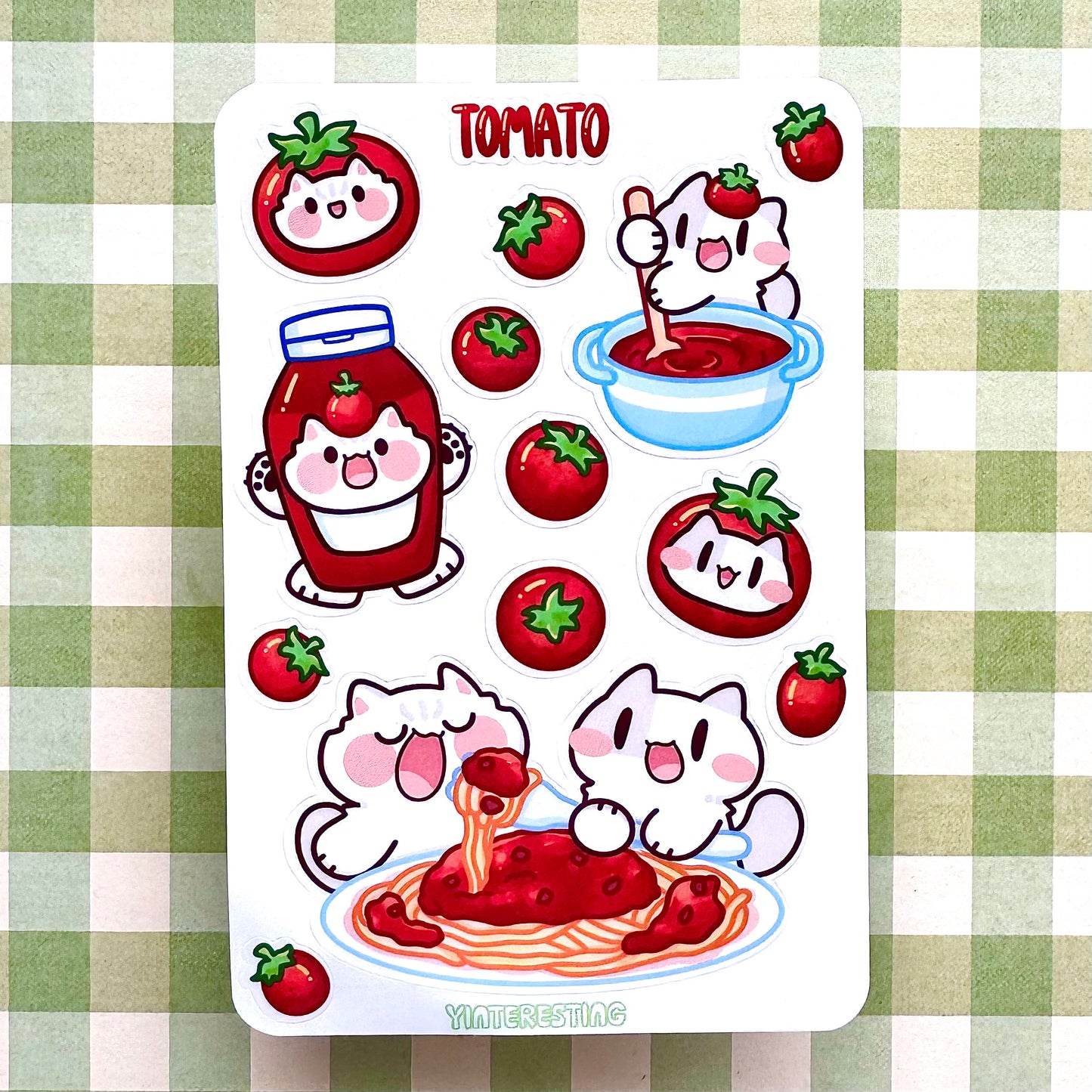 Tomato meow Sticker Sheet