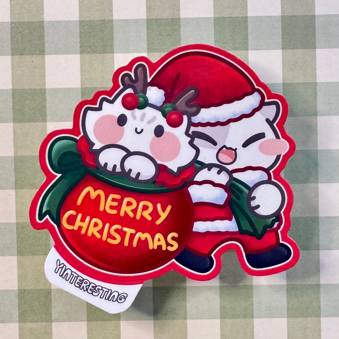 Merry Christmas Santa and gifts Sticker
