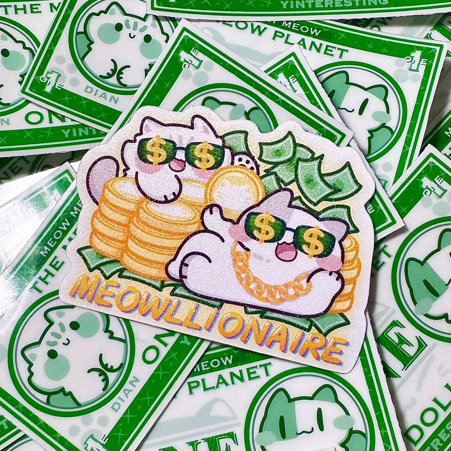 Meowllionaire Sticker