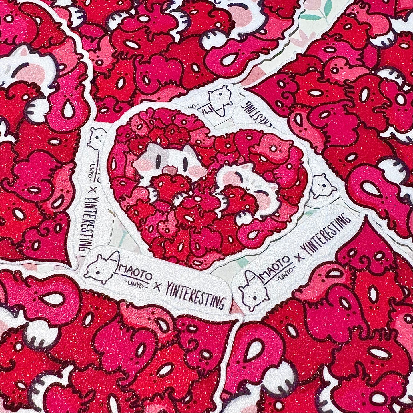 Heart Unyos Meows Sticker