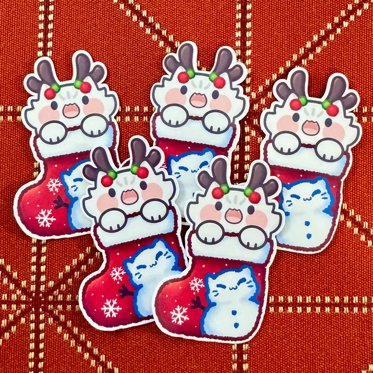 Christmas stockings Cats Stickers