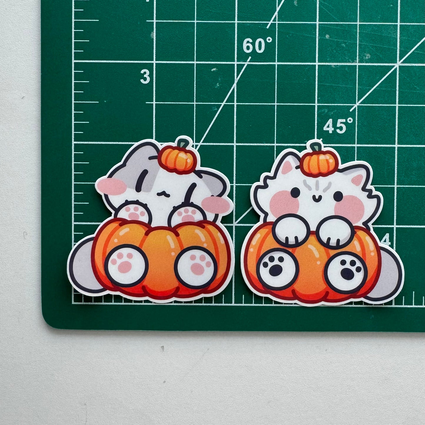 Halloween pumpkin Cats Stickers