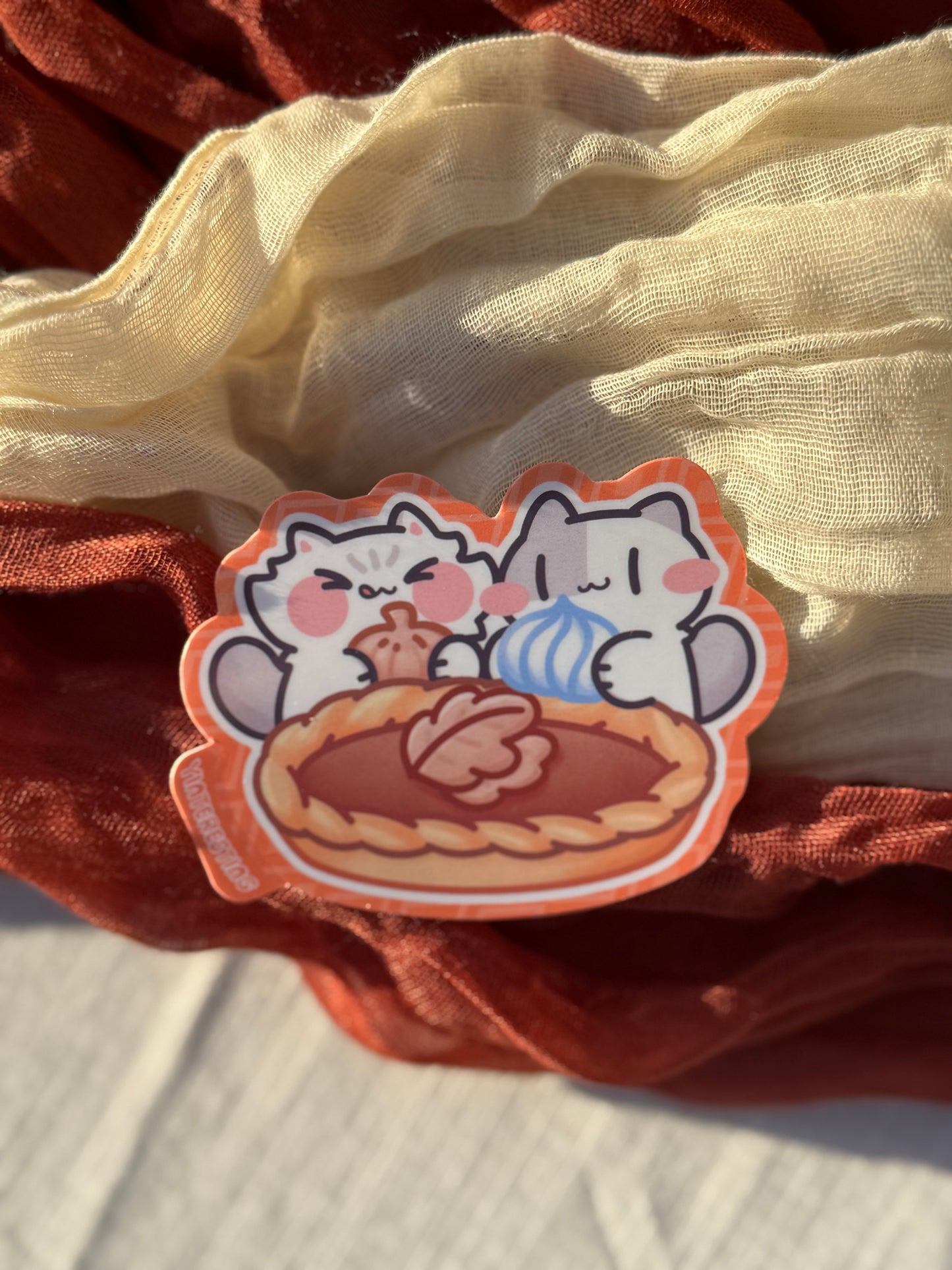 Pumpkin Pie Cat Sticker