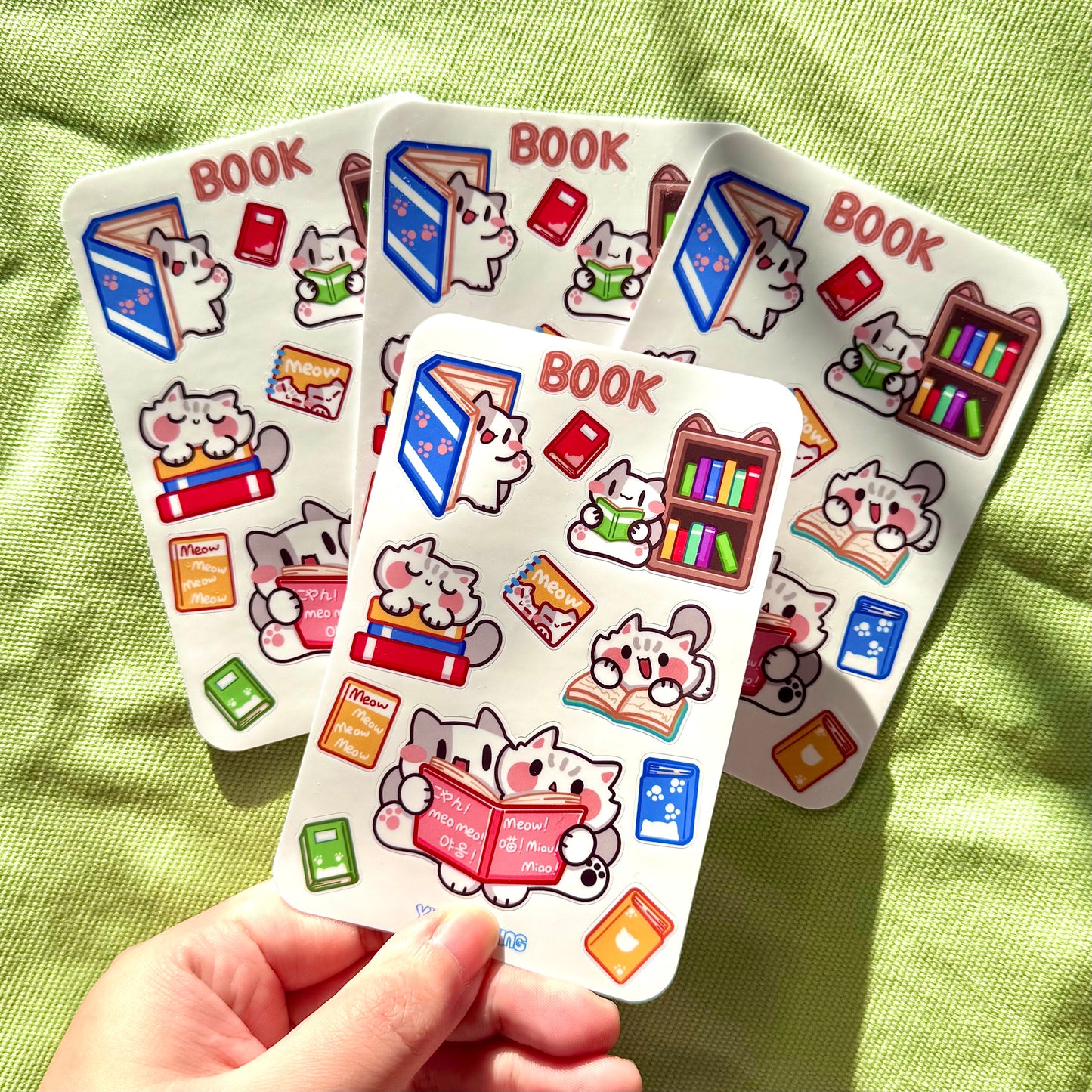 Book meow Sticker sheet