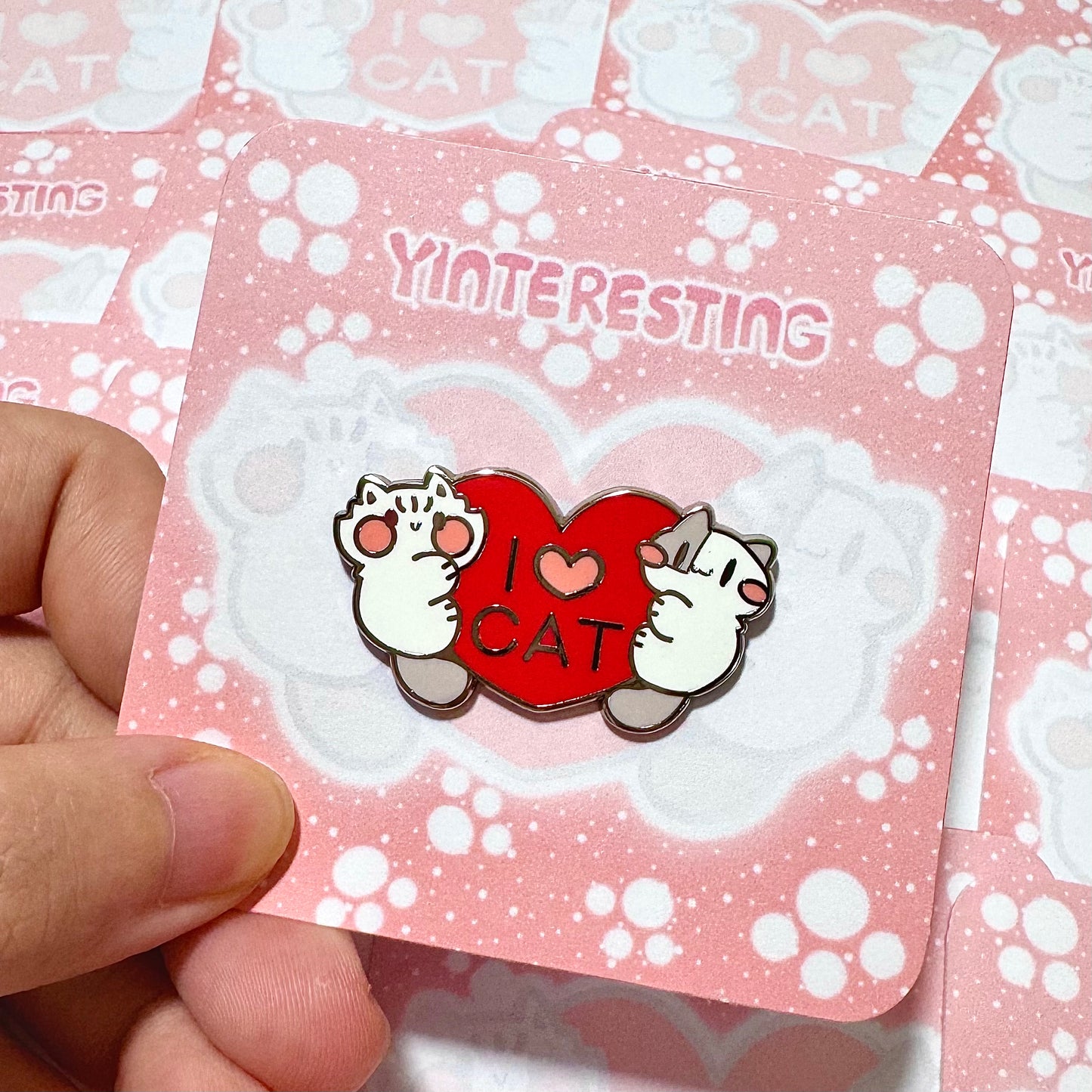 I Love Cat Enamel Pin