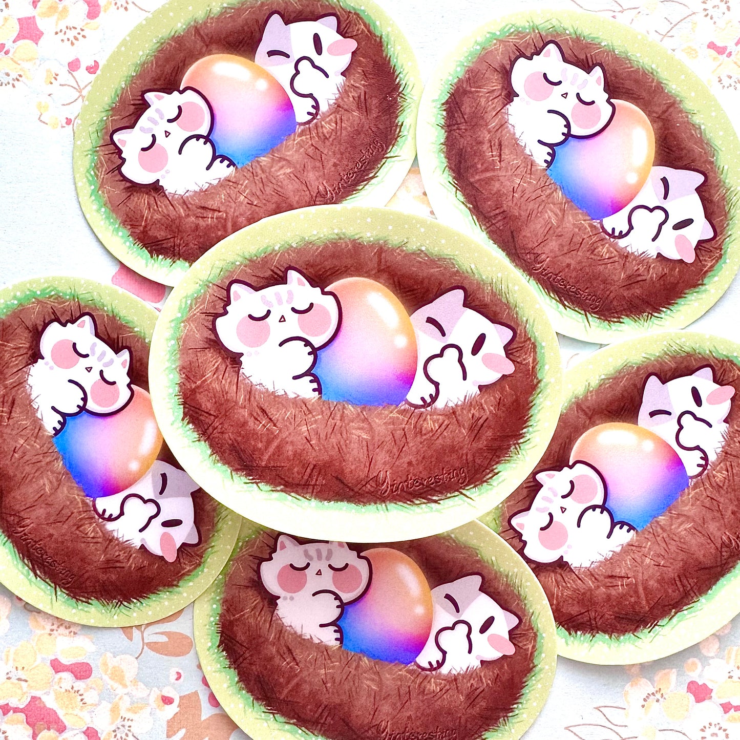 Egg Meows Sticker