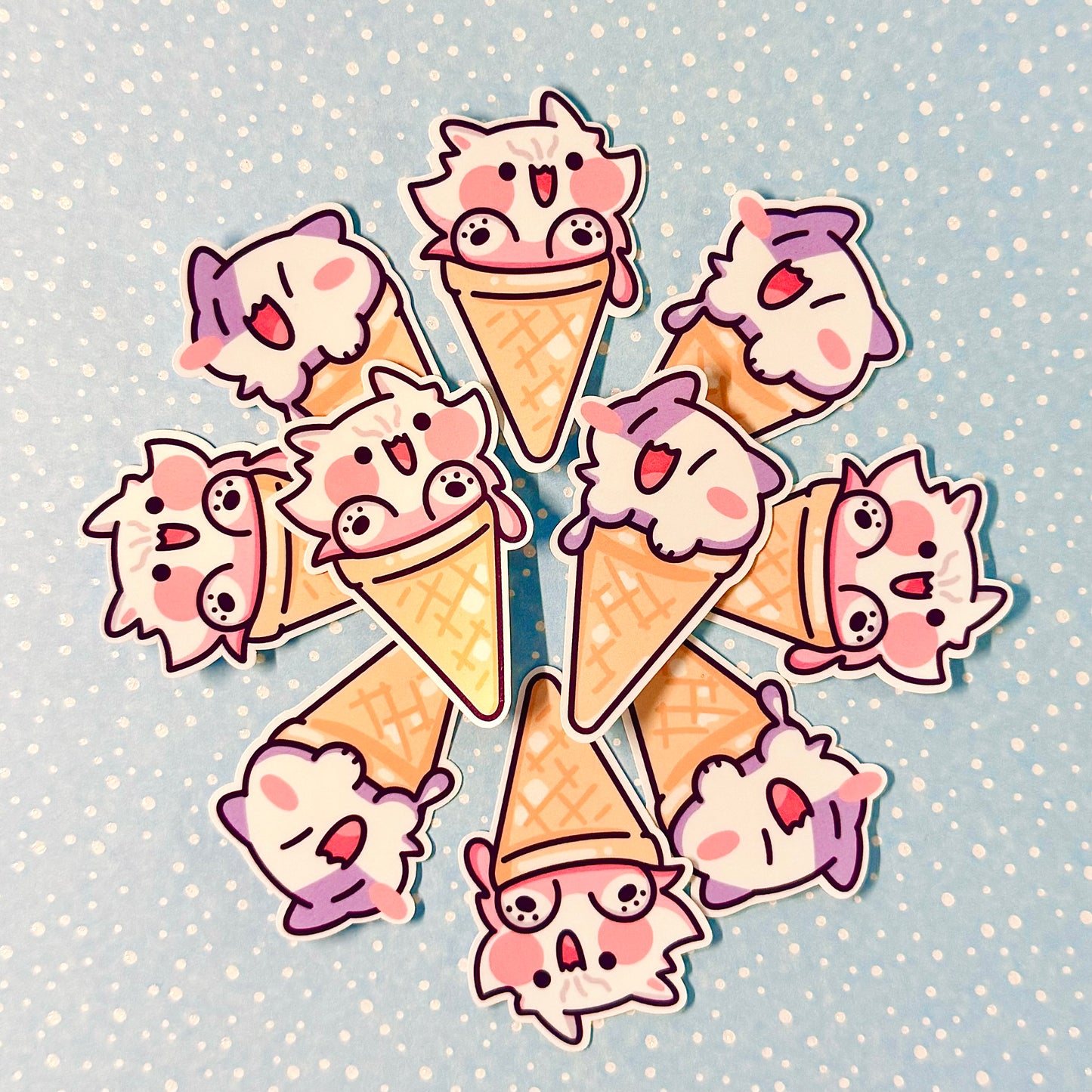 Ice cream Cats Stickers