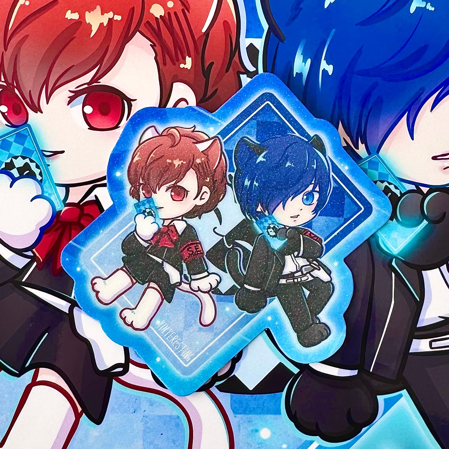 Persona 3 Meow Sticker Art Print