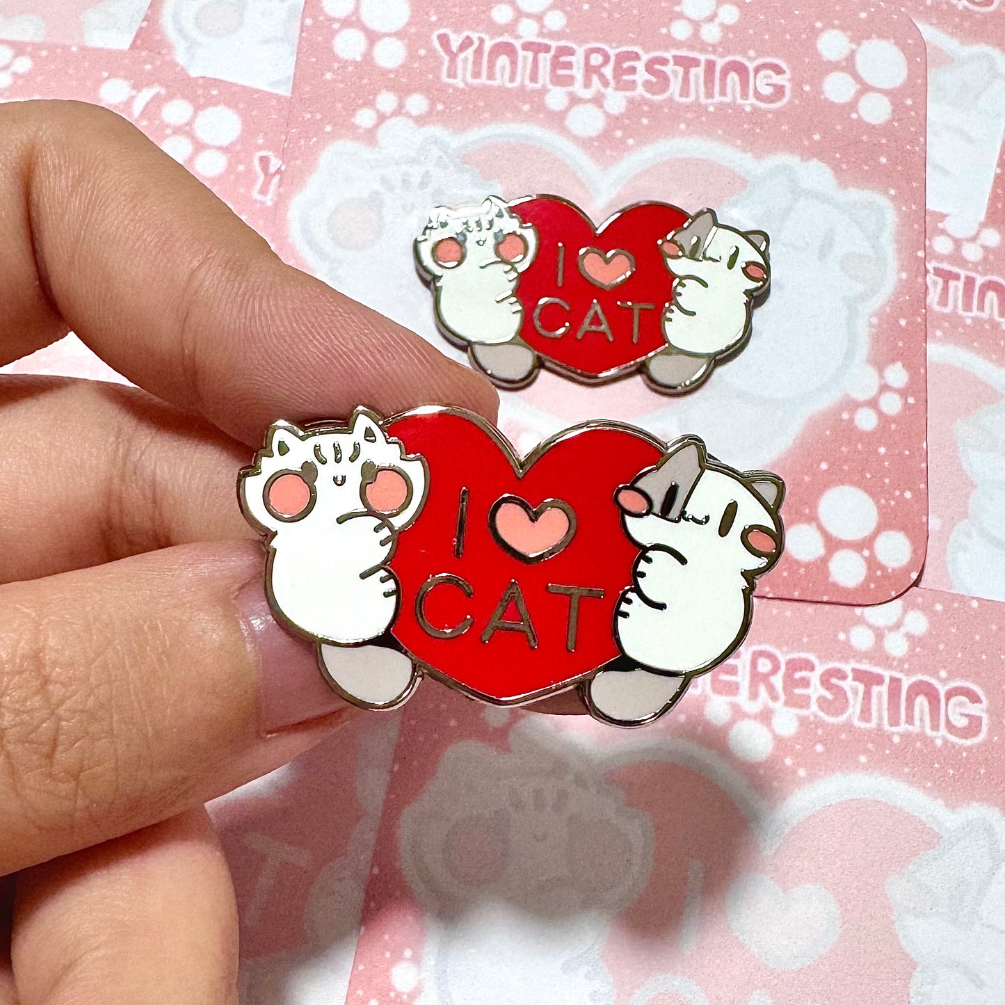 I Love Cat Enamel Pin