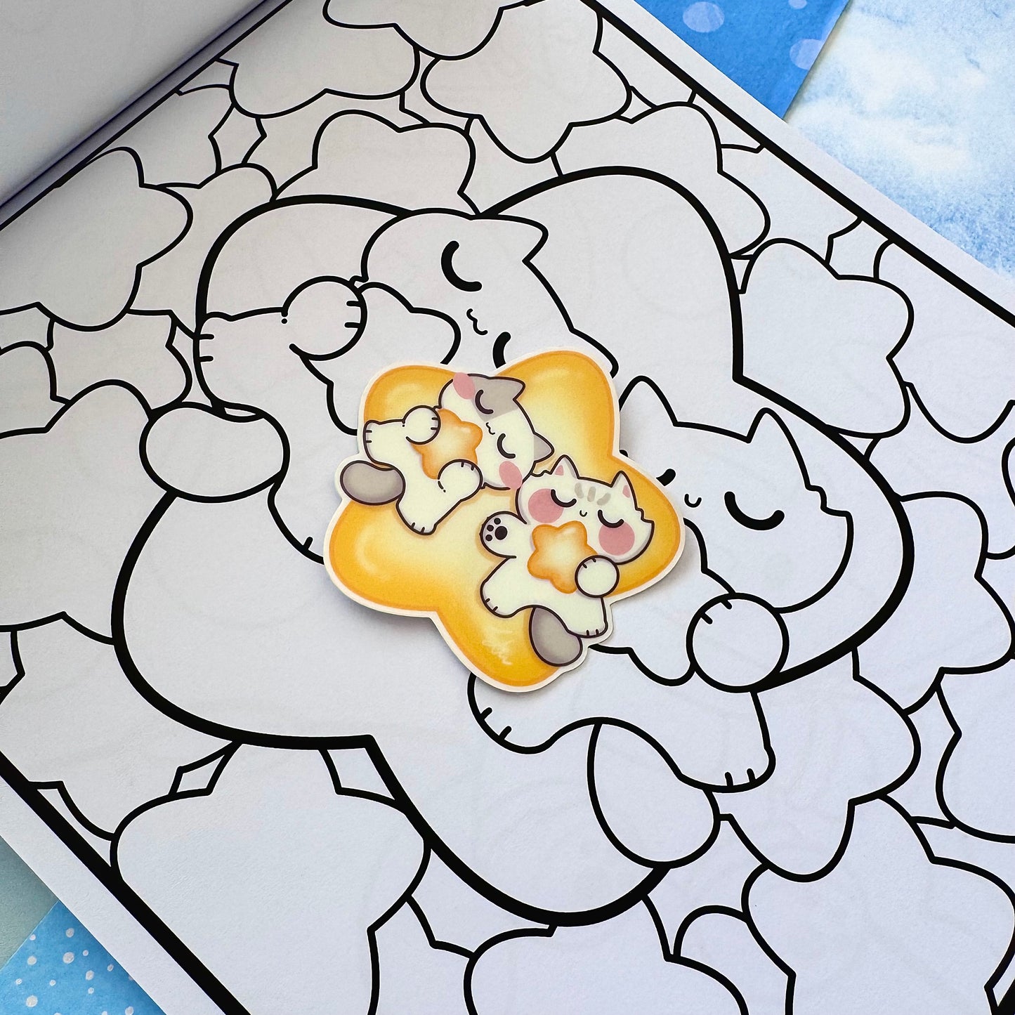 Starry Kitties Coloring Book