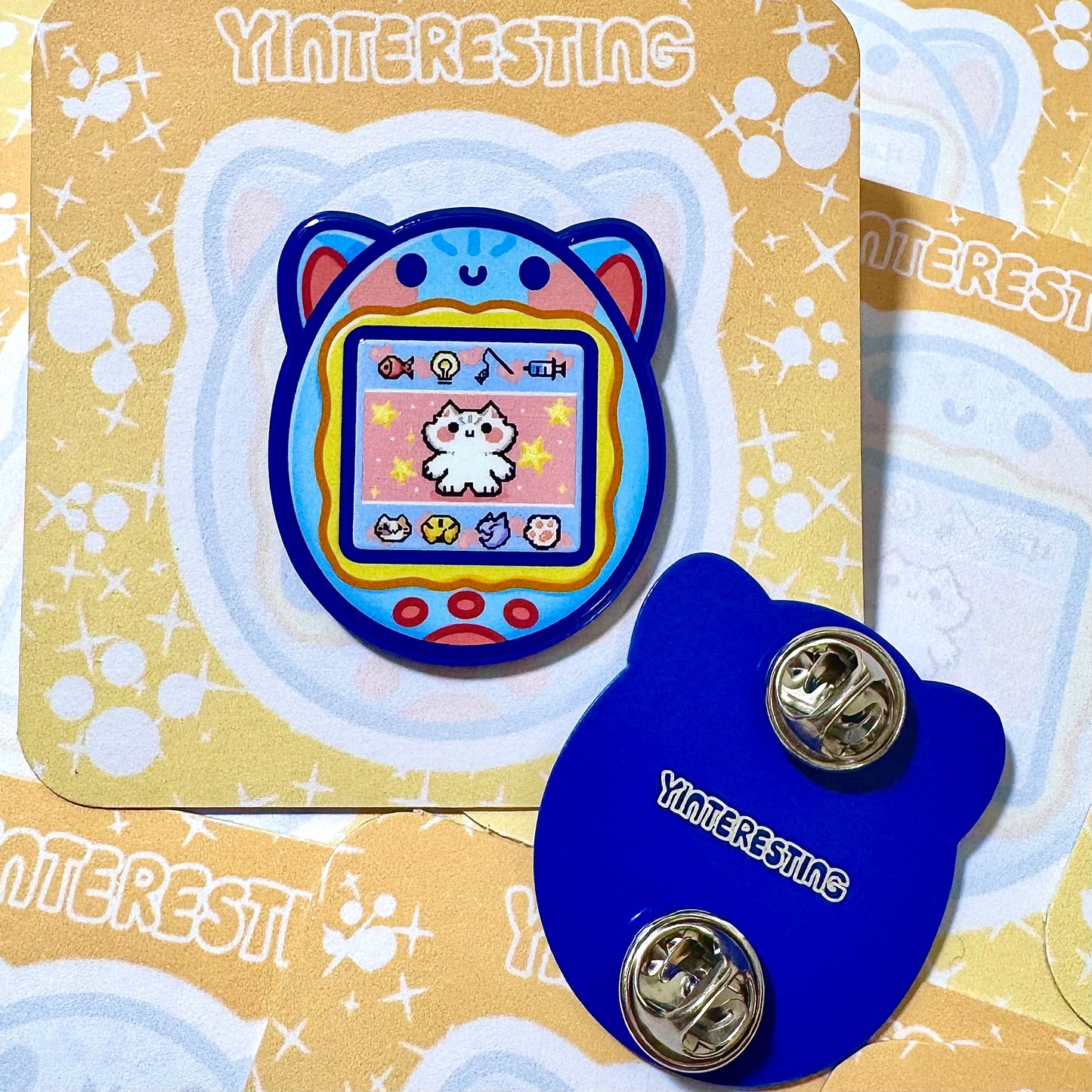 Tamagotchi Blue Hard Metal Pin