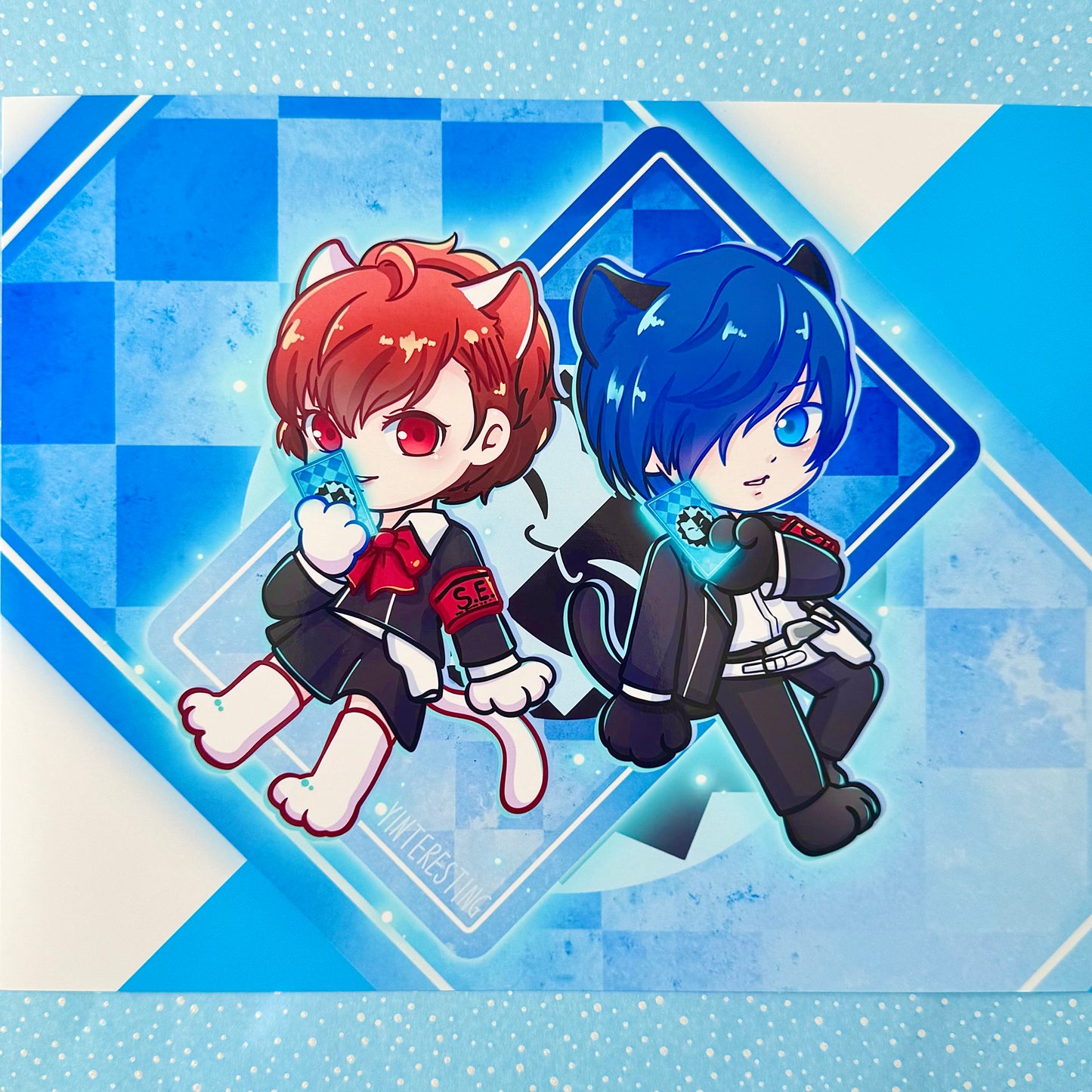 Persona 3 Meow Sticker Art Print