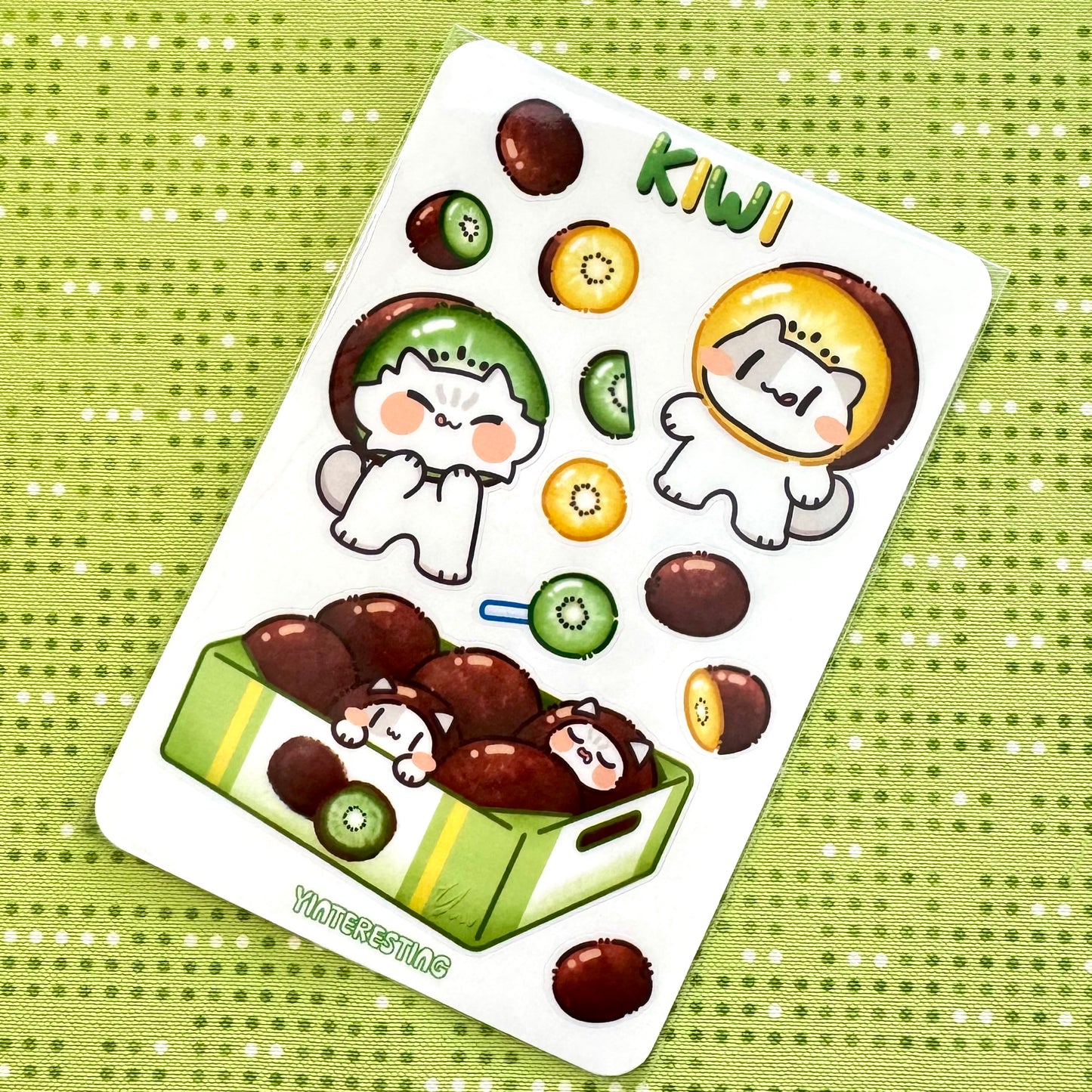 Kiwi Meow Sticker Sheet