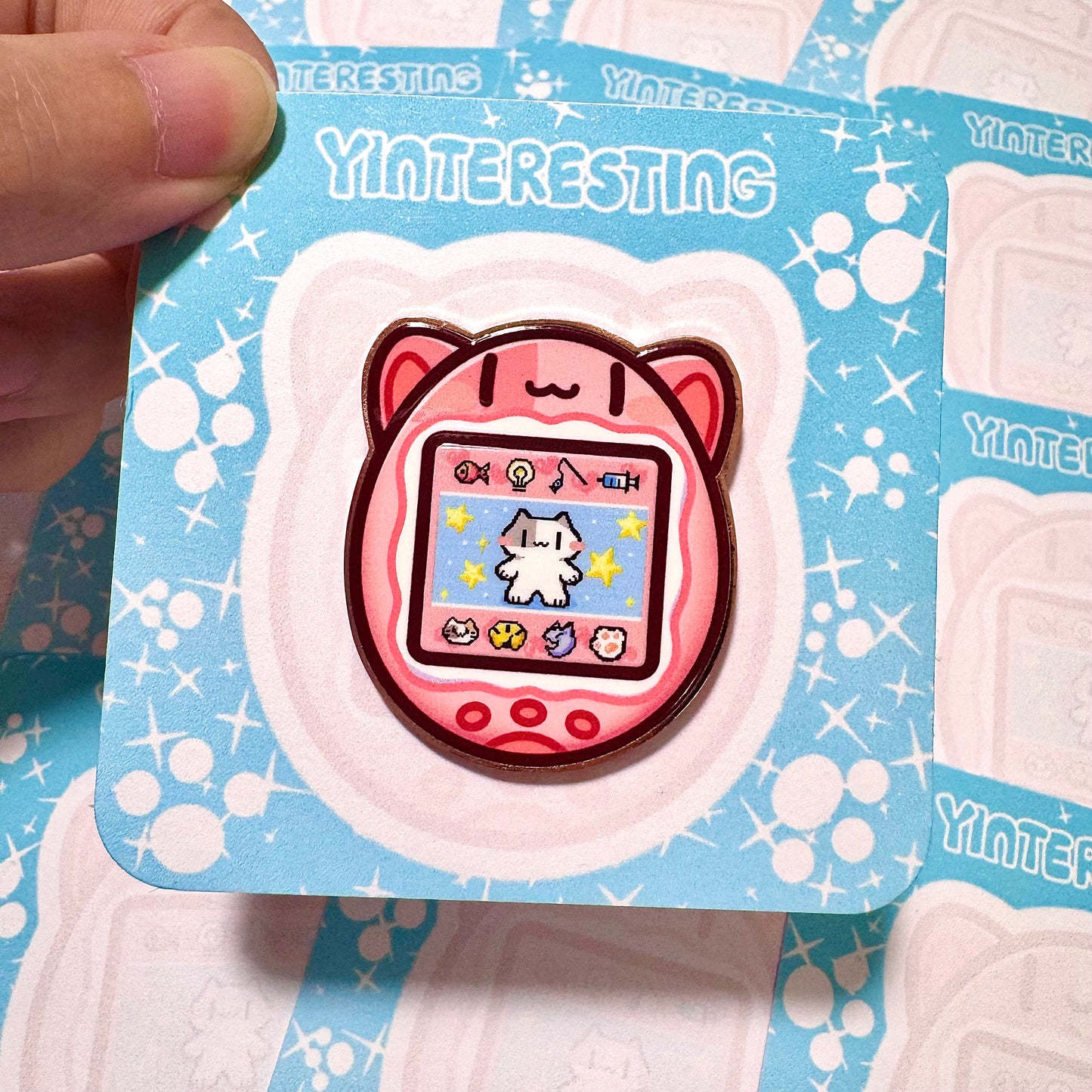 Tamagotchi Pink Hard Metal Pin