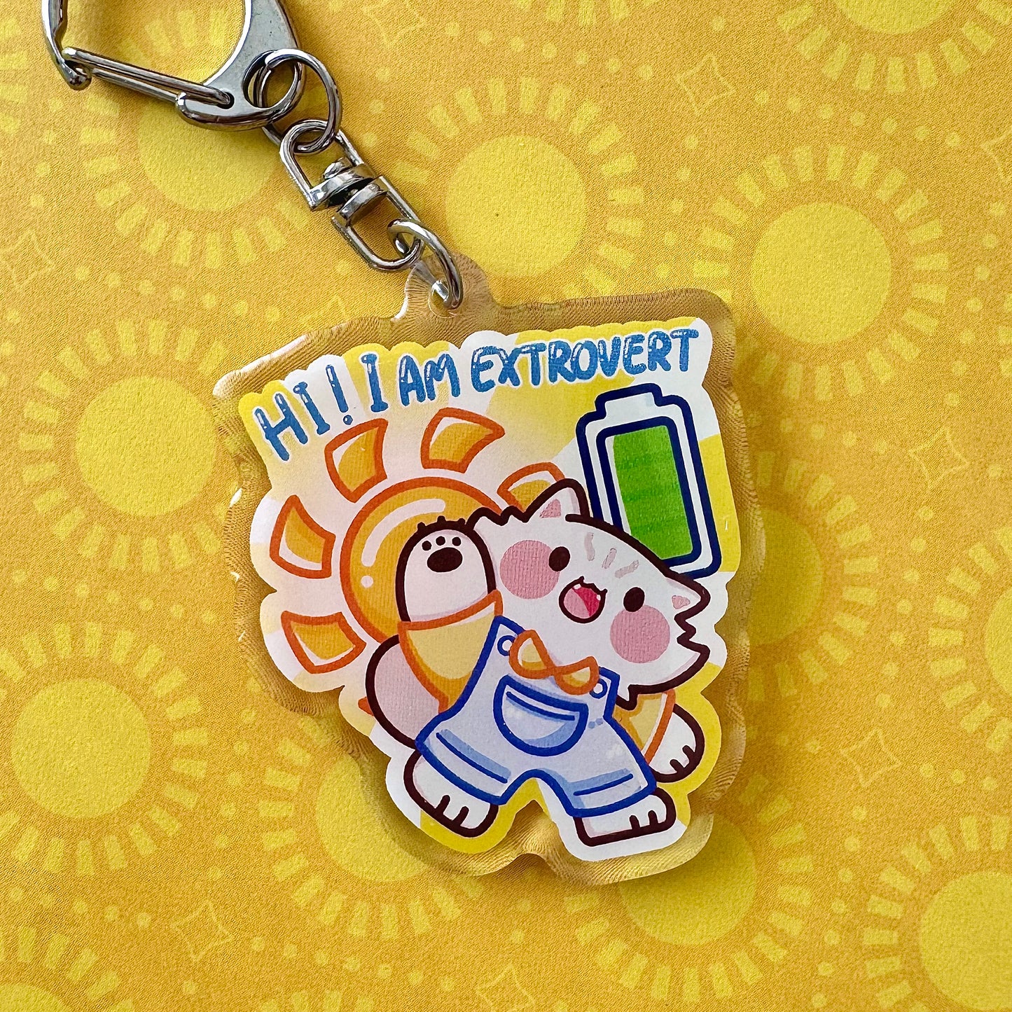 Extrovert Meow Keychain