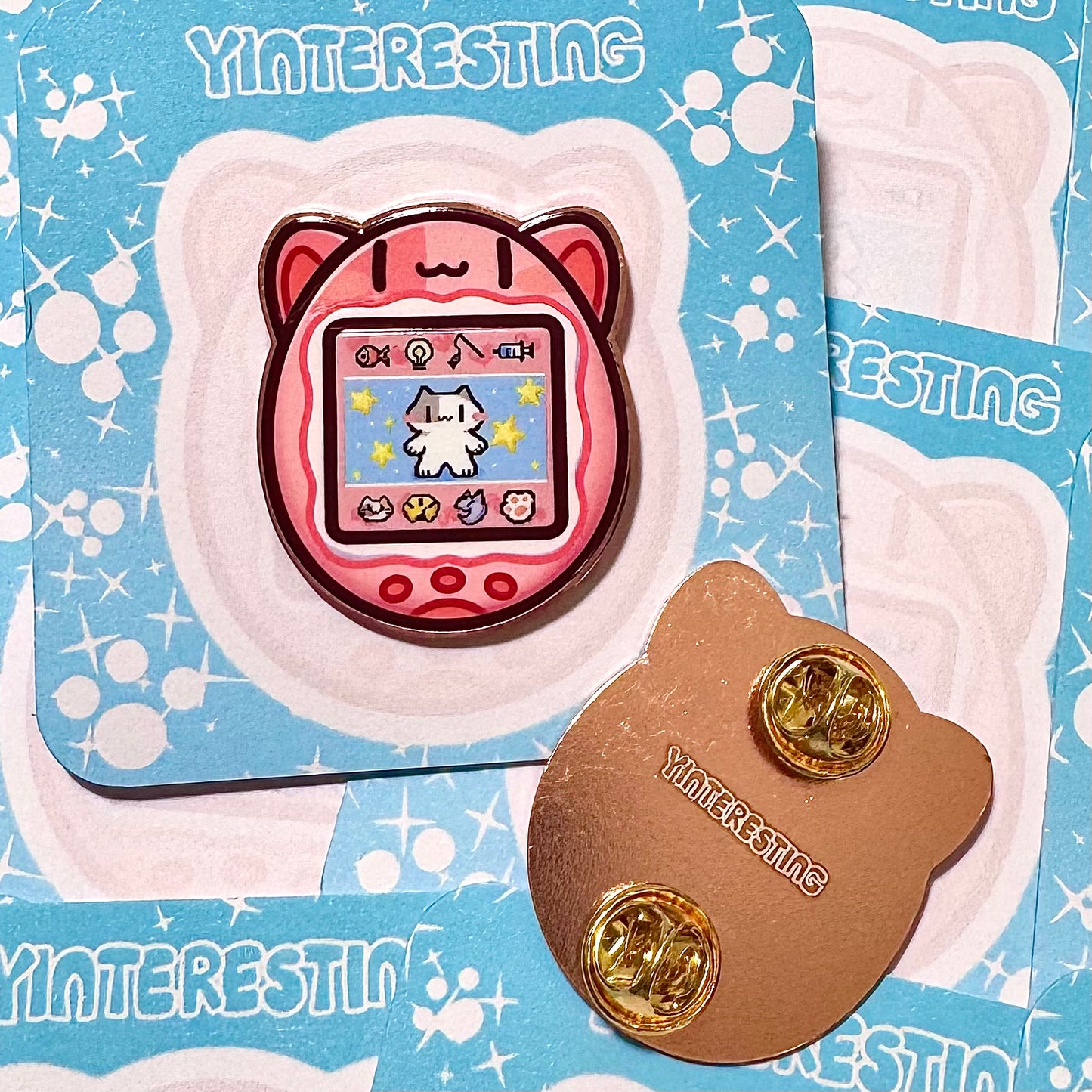 Tamagotchi Pink Hard Metal Pin