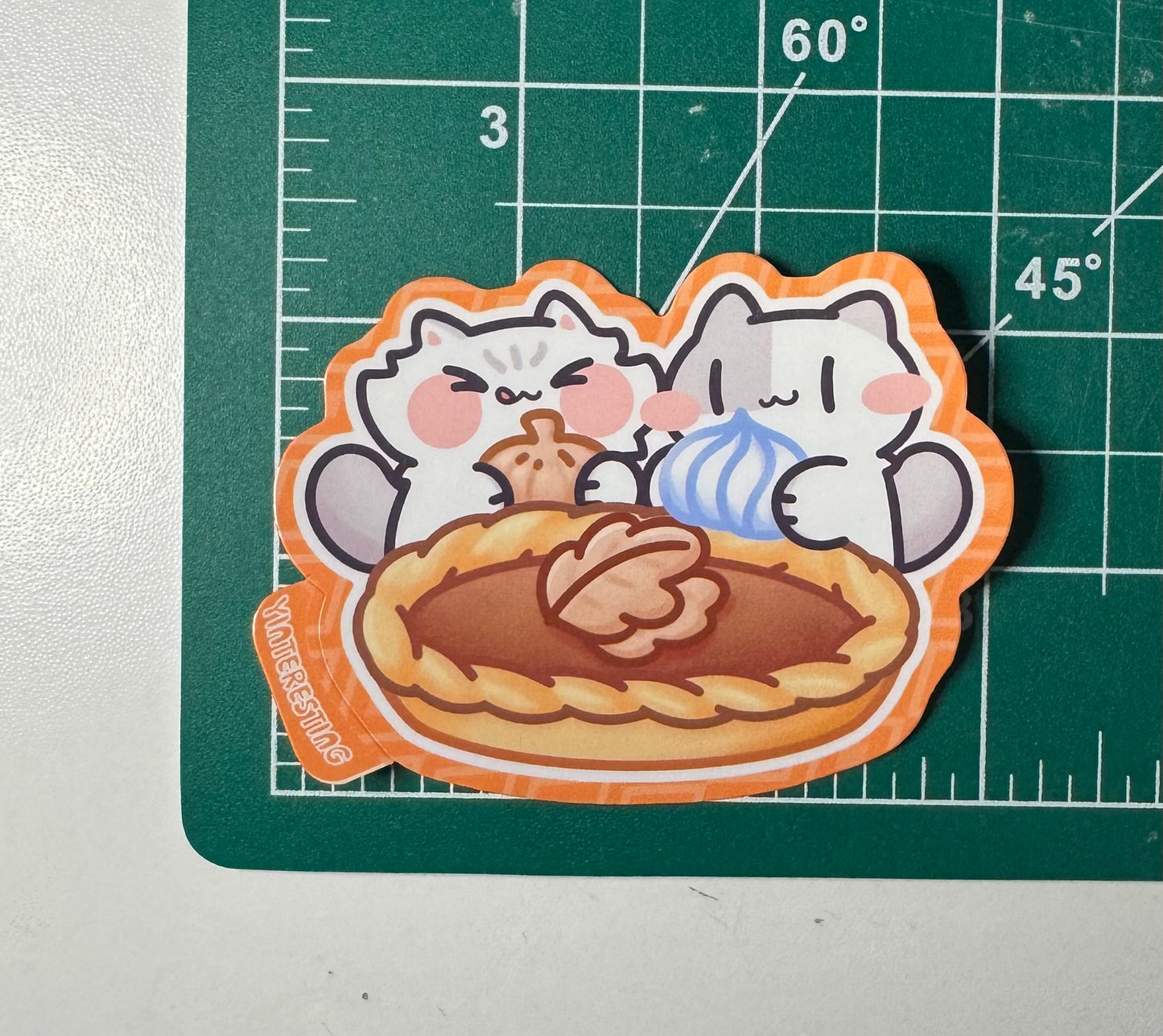 Pumpkin Pie Cat Sticker