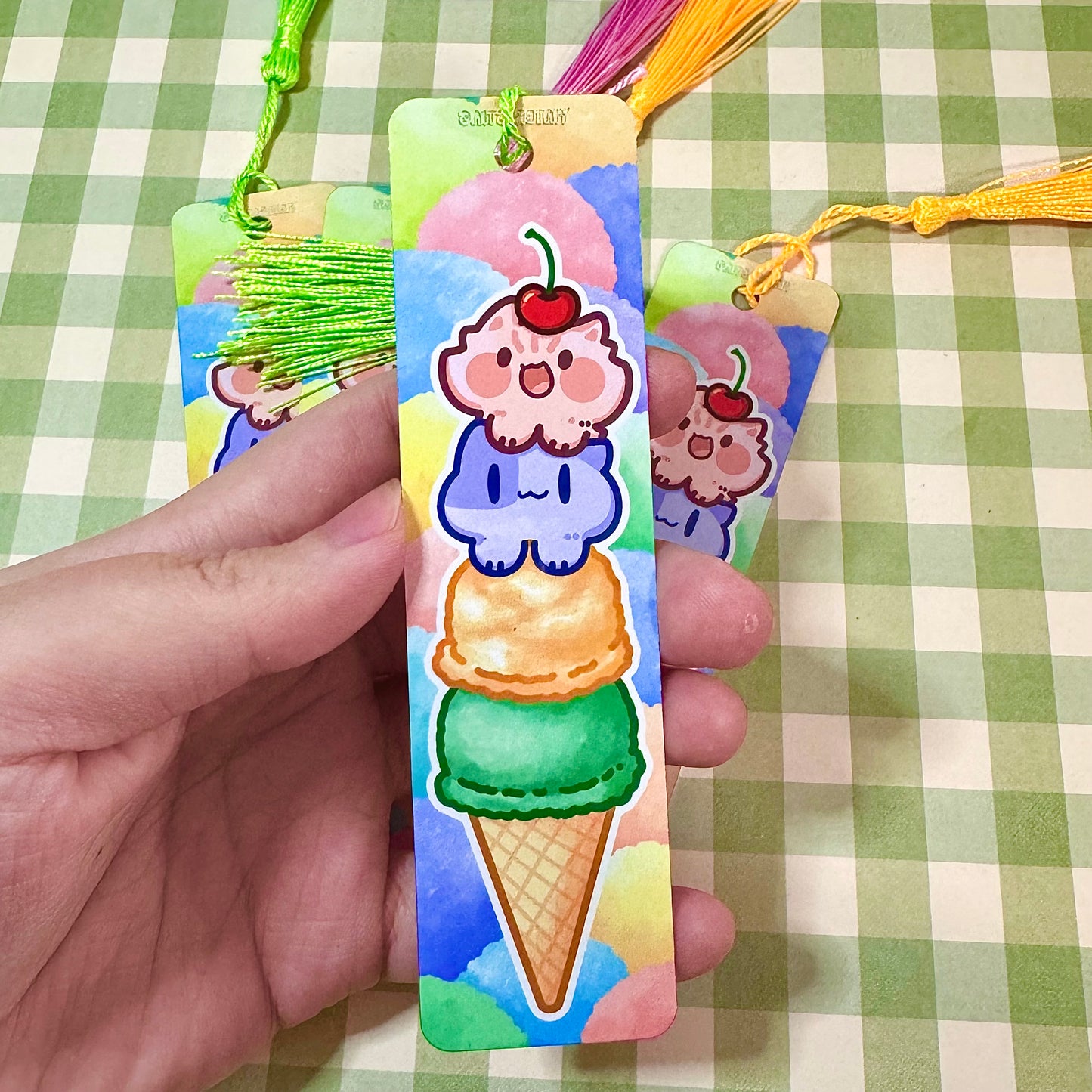 Ice cream meow Metal Bookmark
