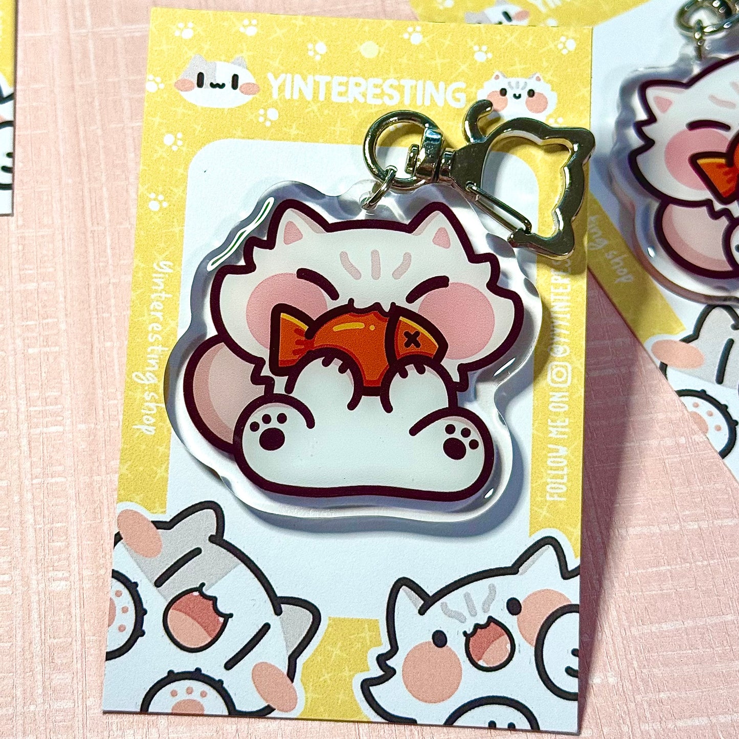 Dian eating fish Keychain