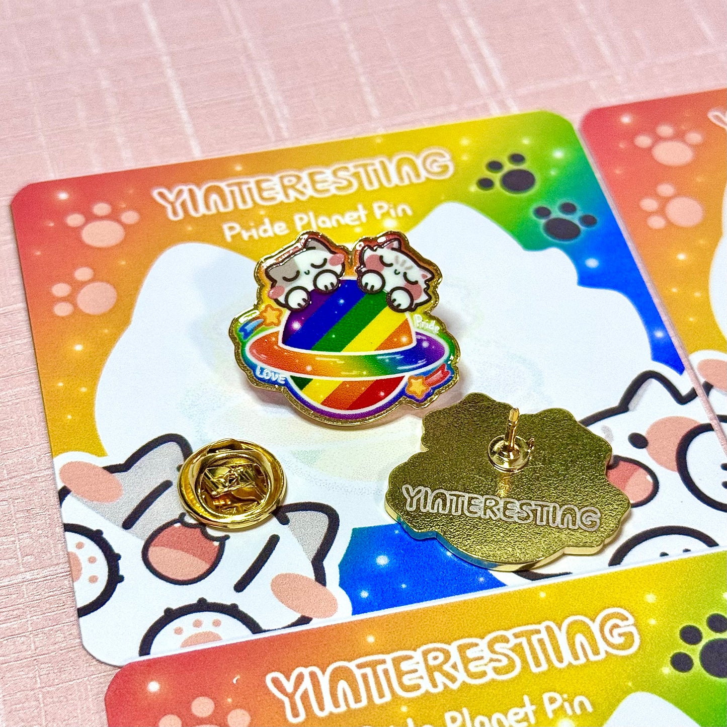 LGBTQ+ Pride Planet Hard Metal Pin 1"