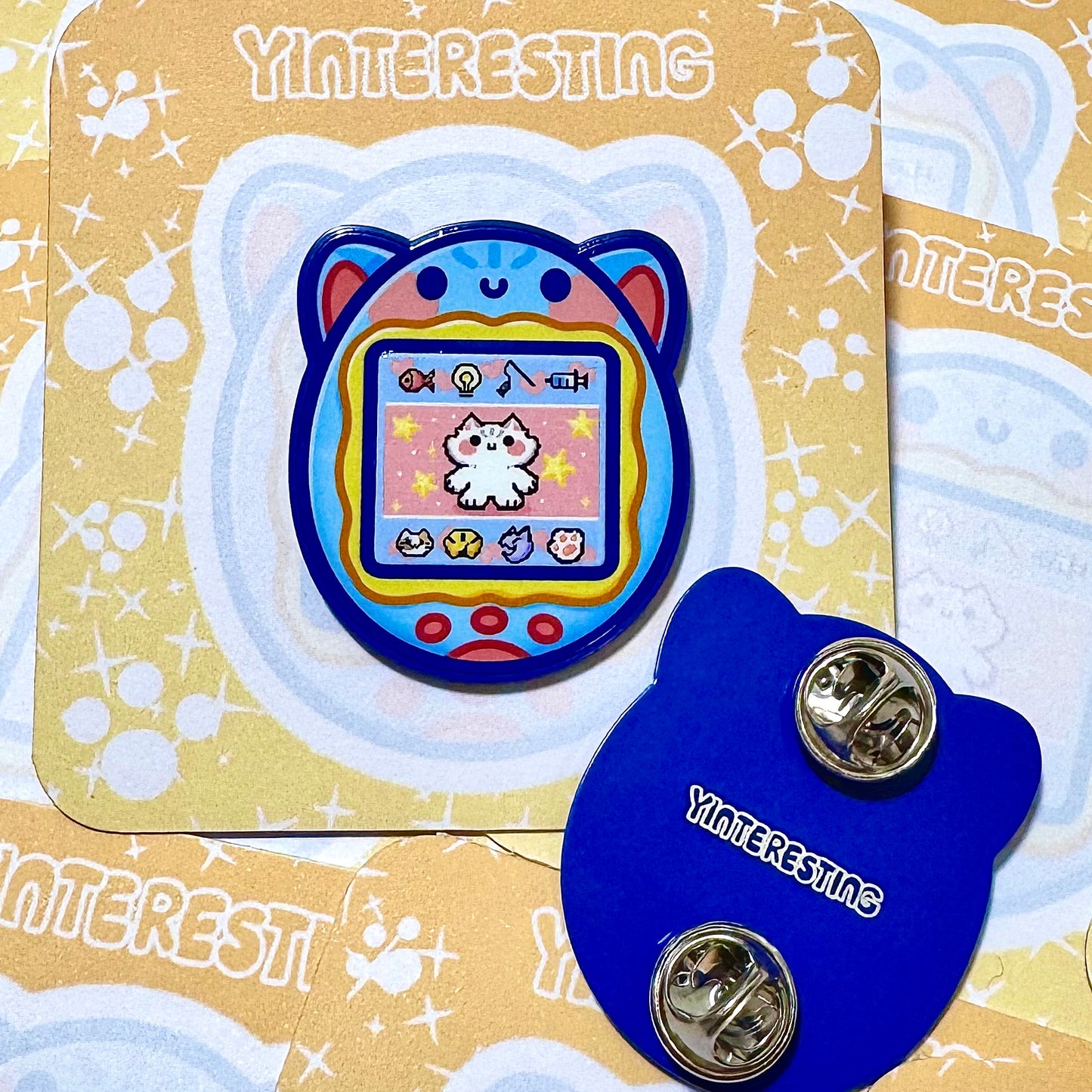 Tamagotchi Blue Hard Metal Pin