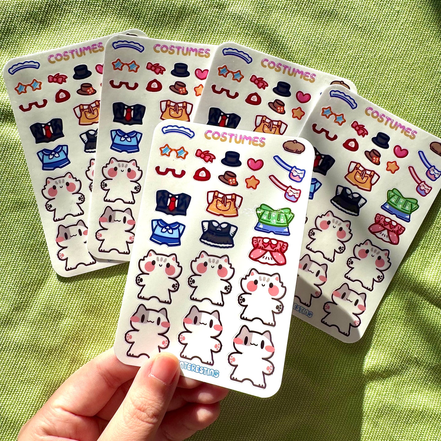 Costumes meow Sticker sheet