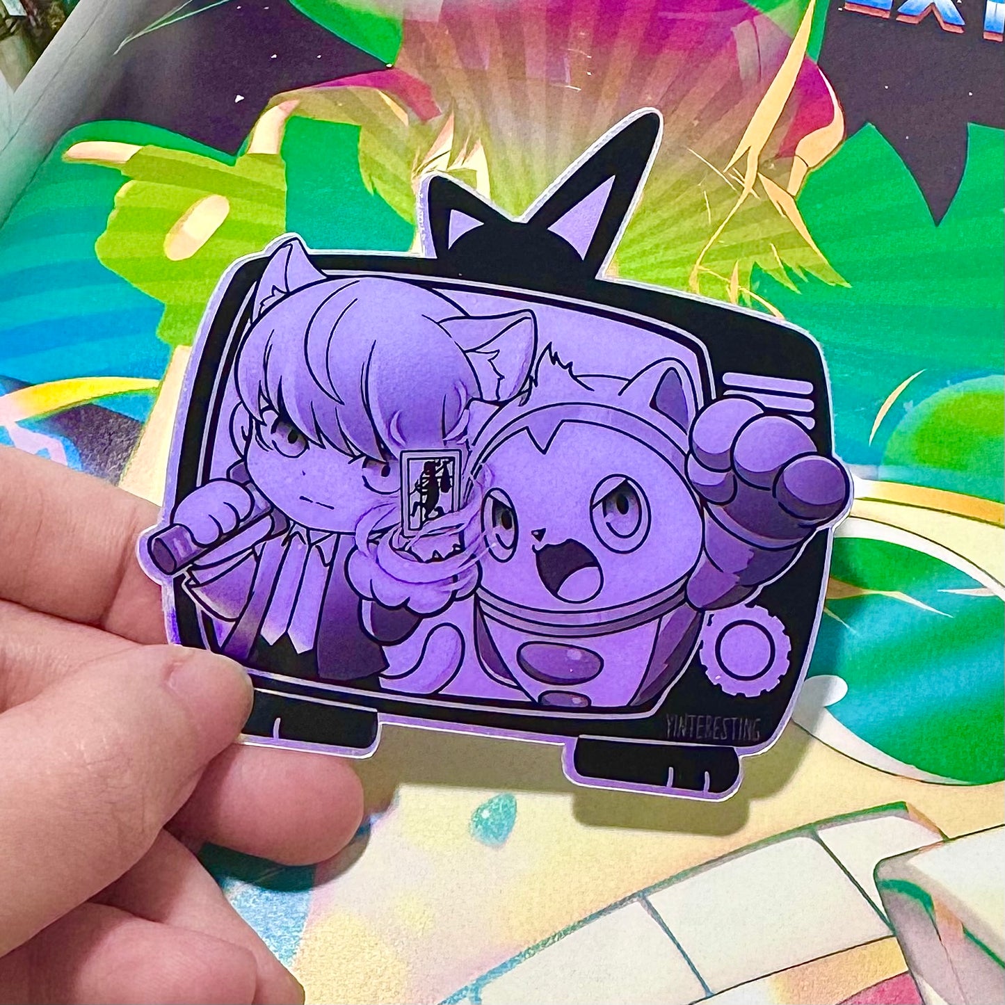 Persona 4 Meow Sticker Art Print