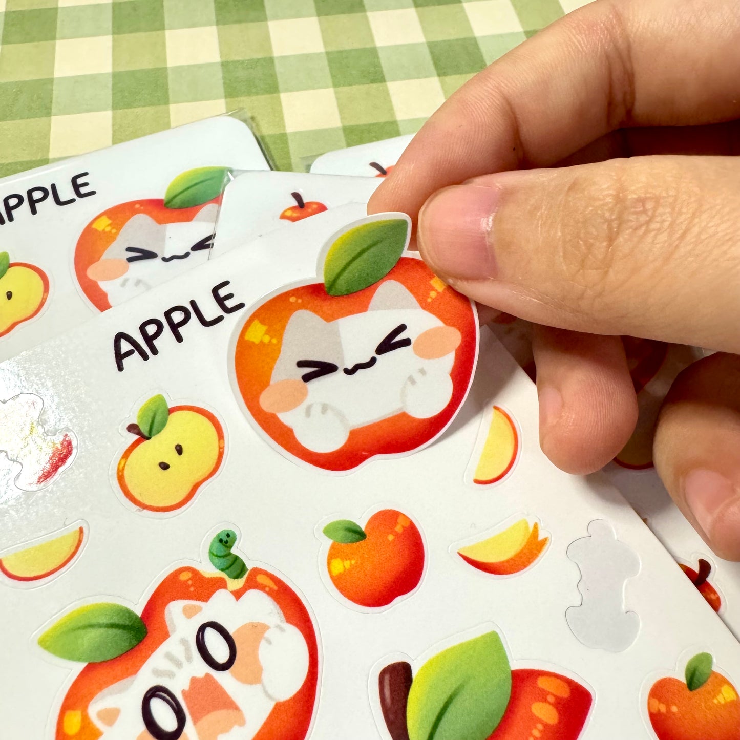 Apple meow Sticker sheet