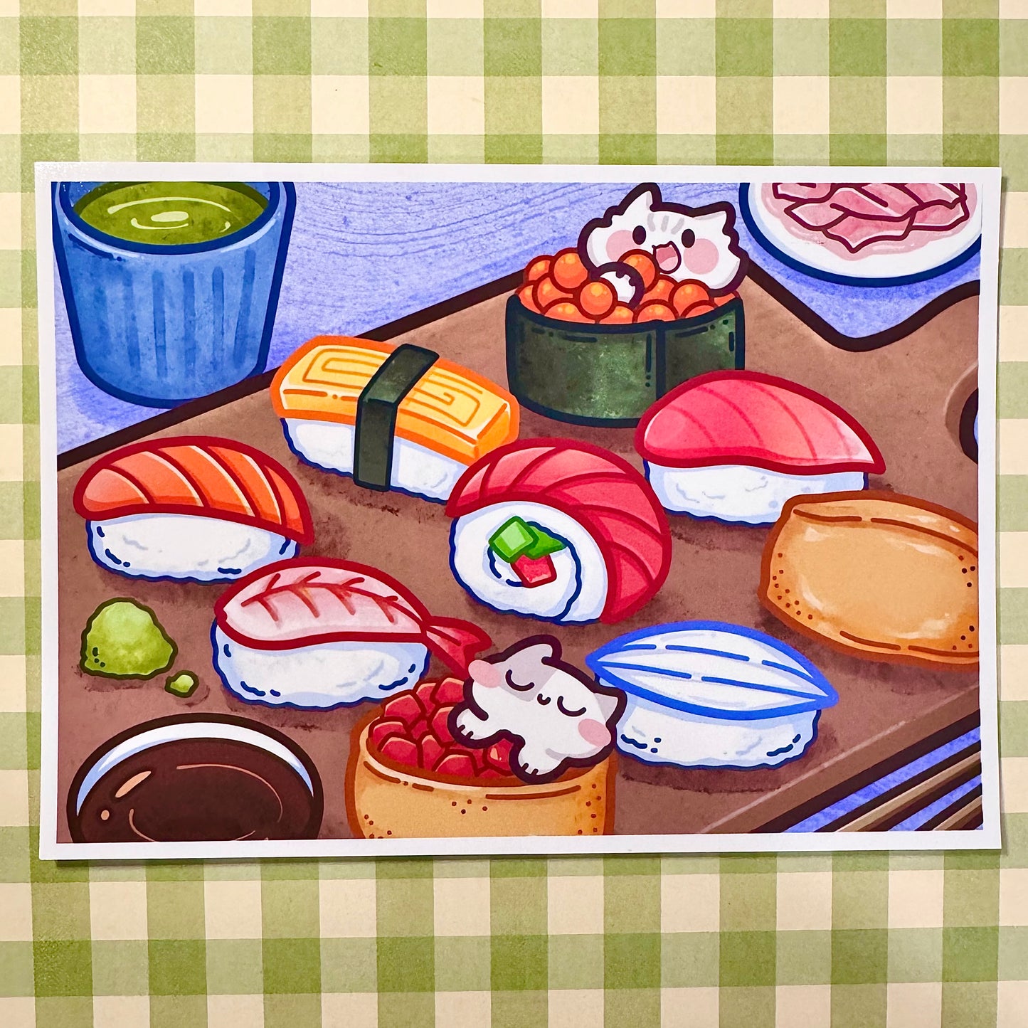 Sushi meows Art Print