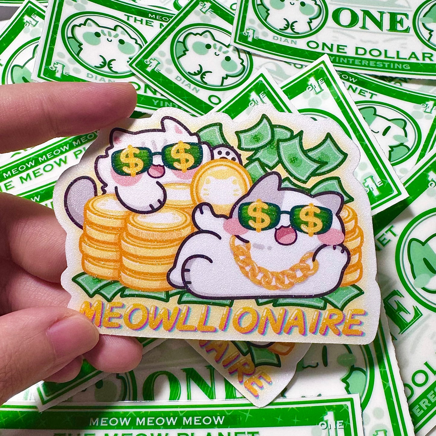 Meowllionaire Sticker