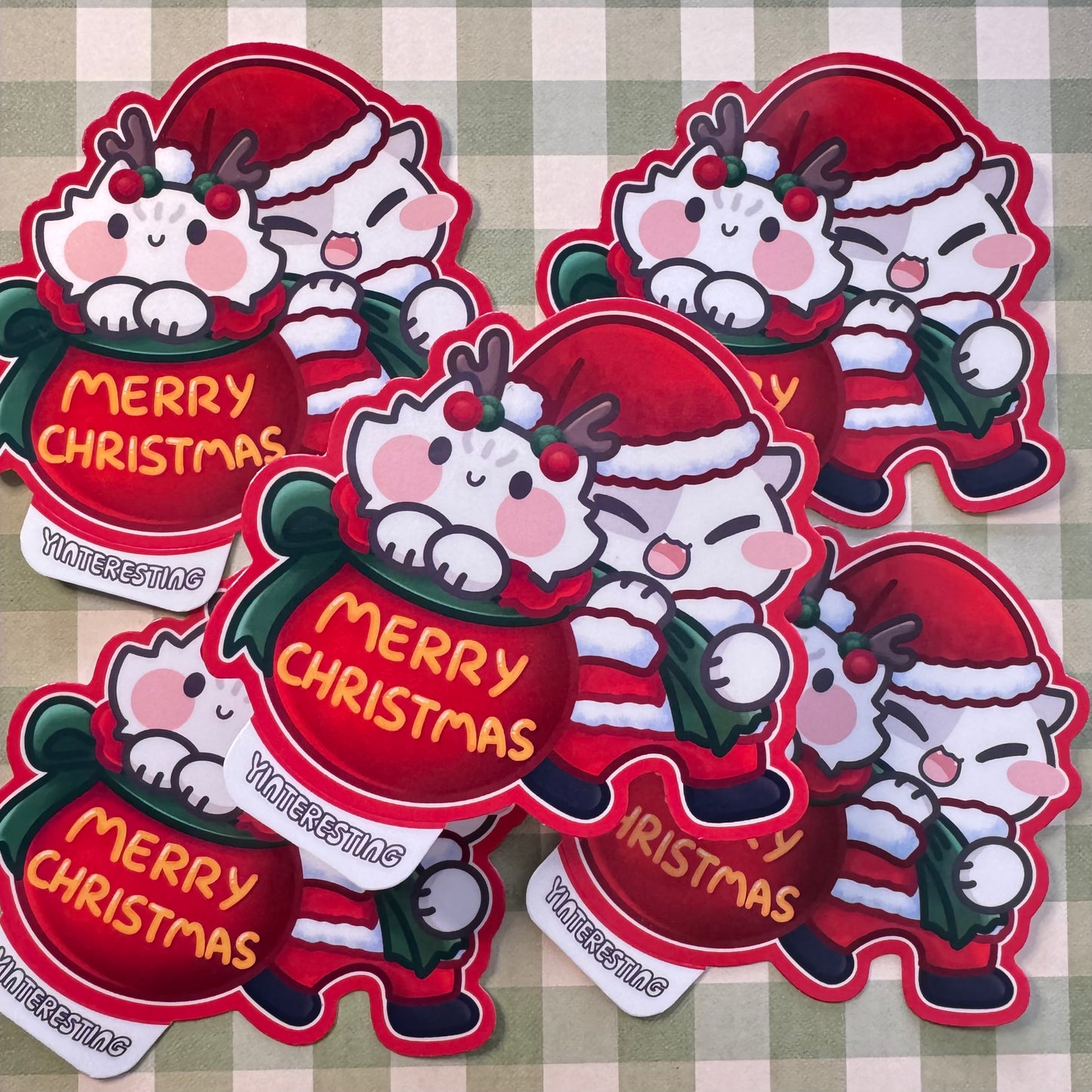 Merry Christmas Santa and gifts Sticker