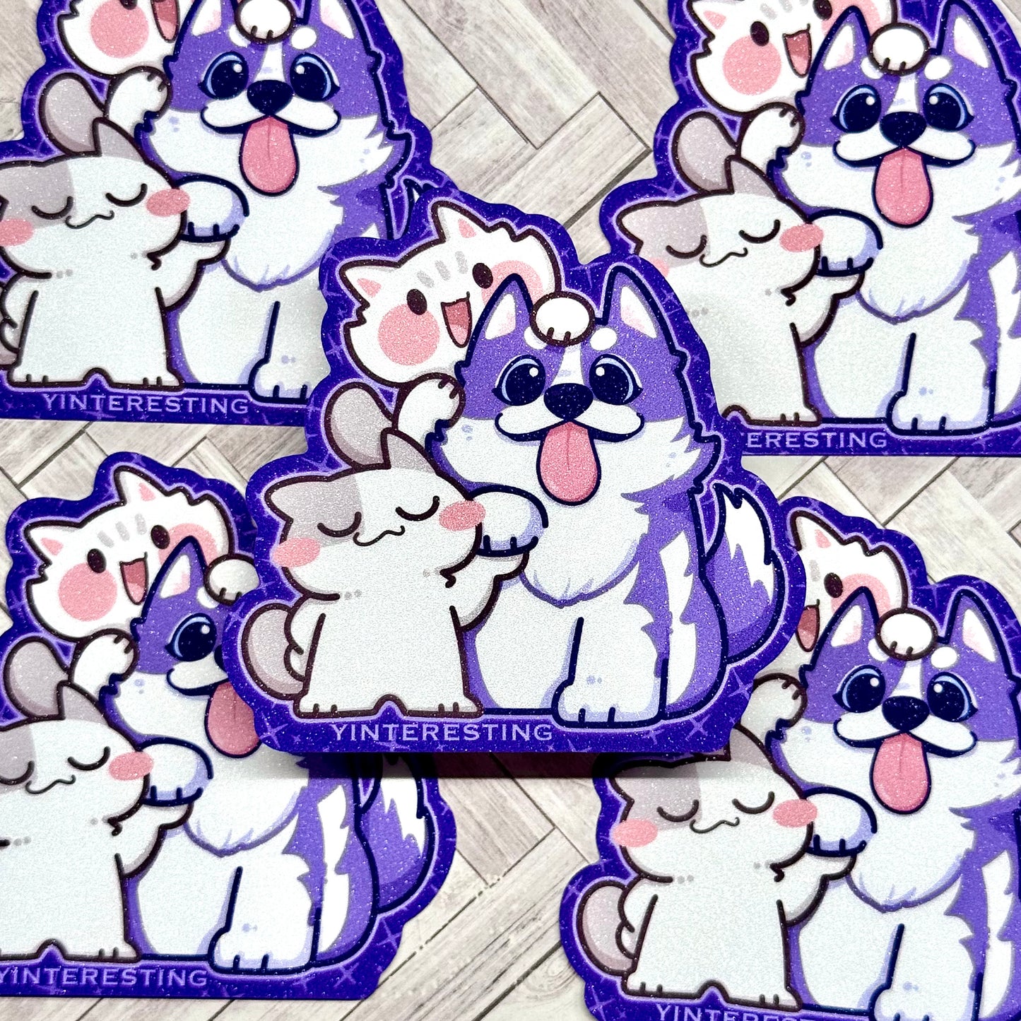 Husky and meows Sticker