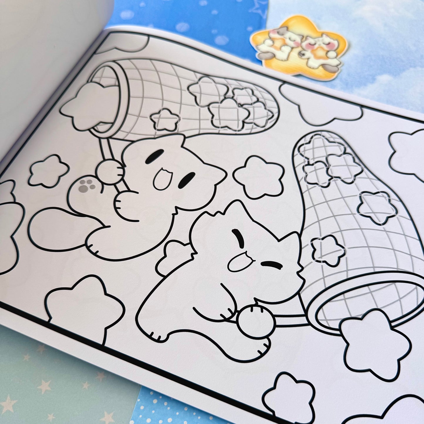 Starry Kitties Coloring Book