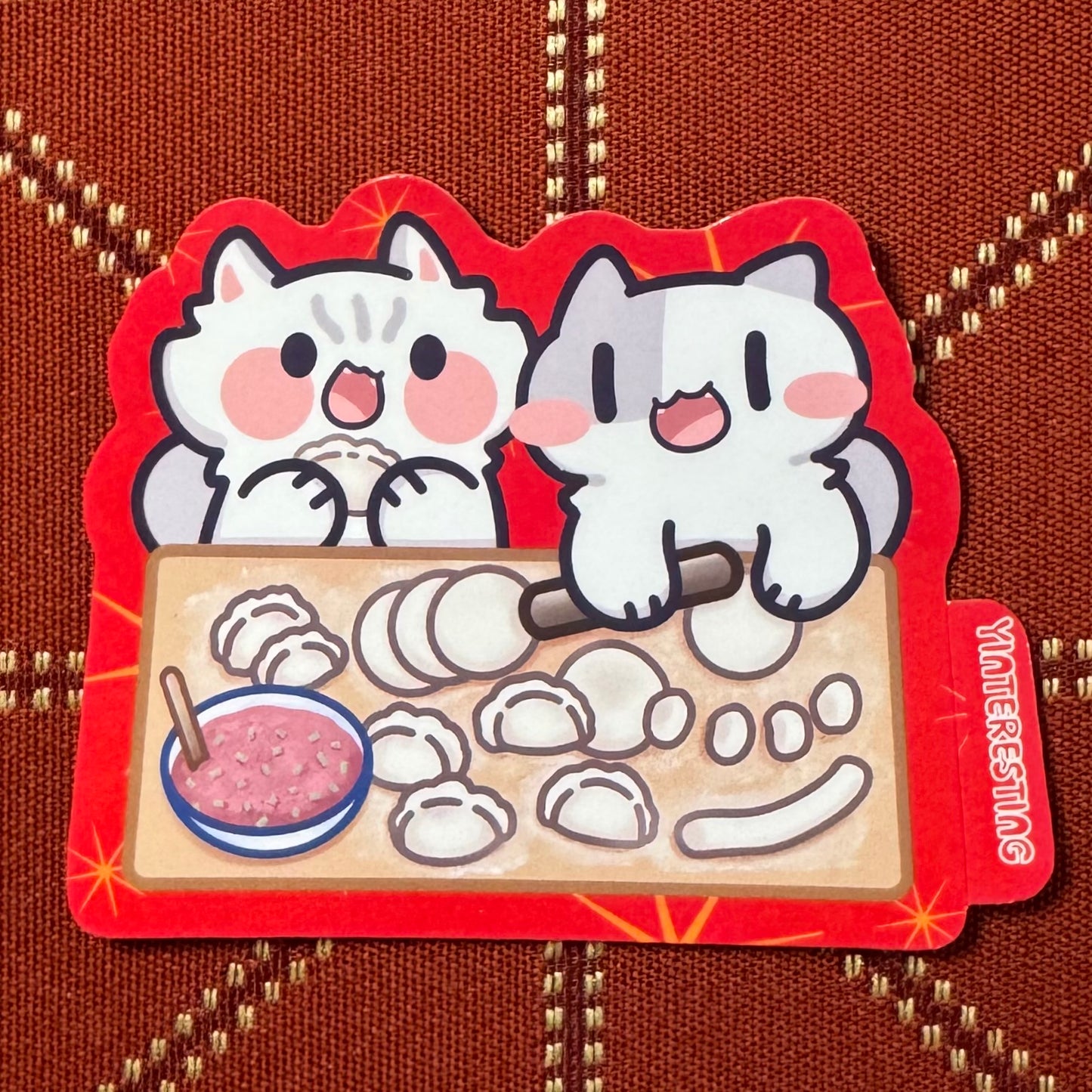 Making dumplings Jiaozi Sticker