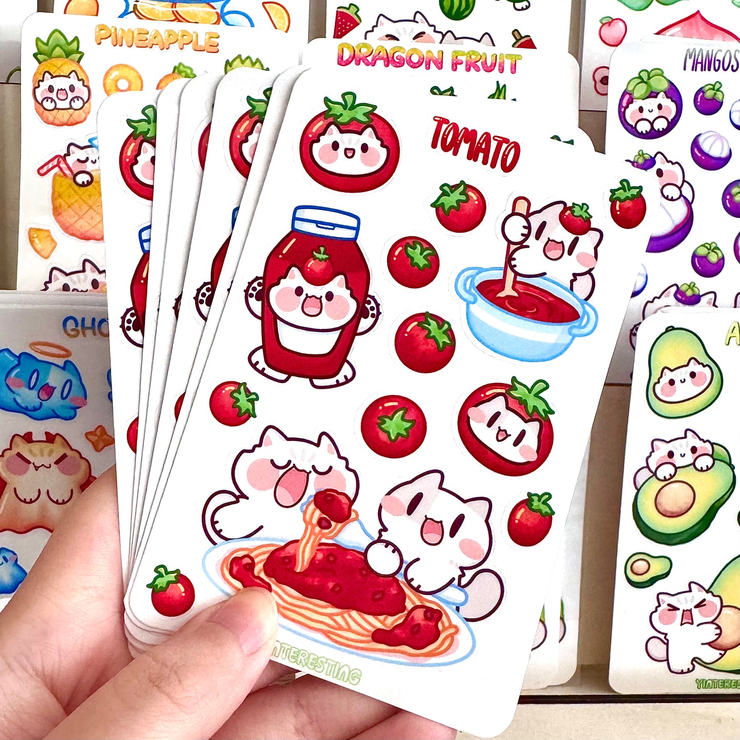 Tomato meow Sticker Sheet