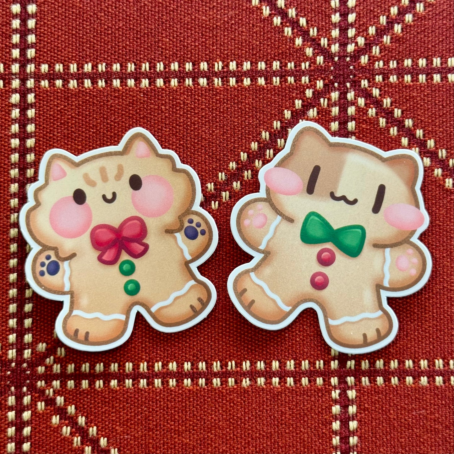 Christmas gingerbread cookies Cats Stickers