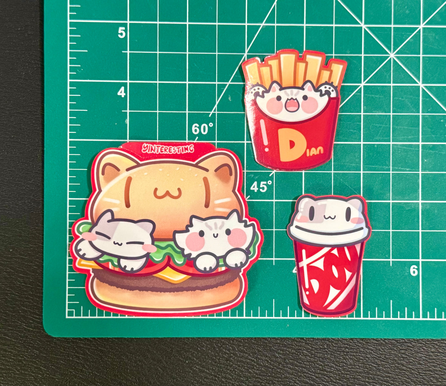 Meow Burger Combo Cat Stickers