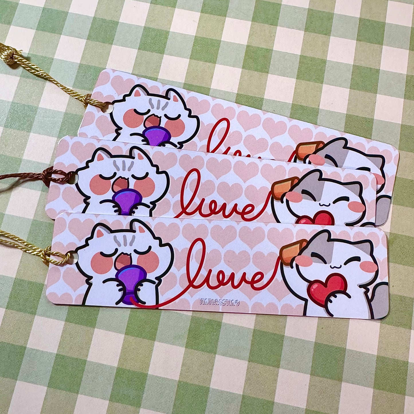 LOVE meow Metal Bookmark