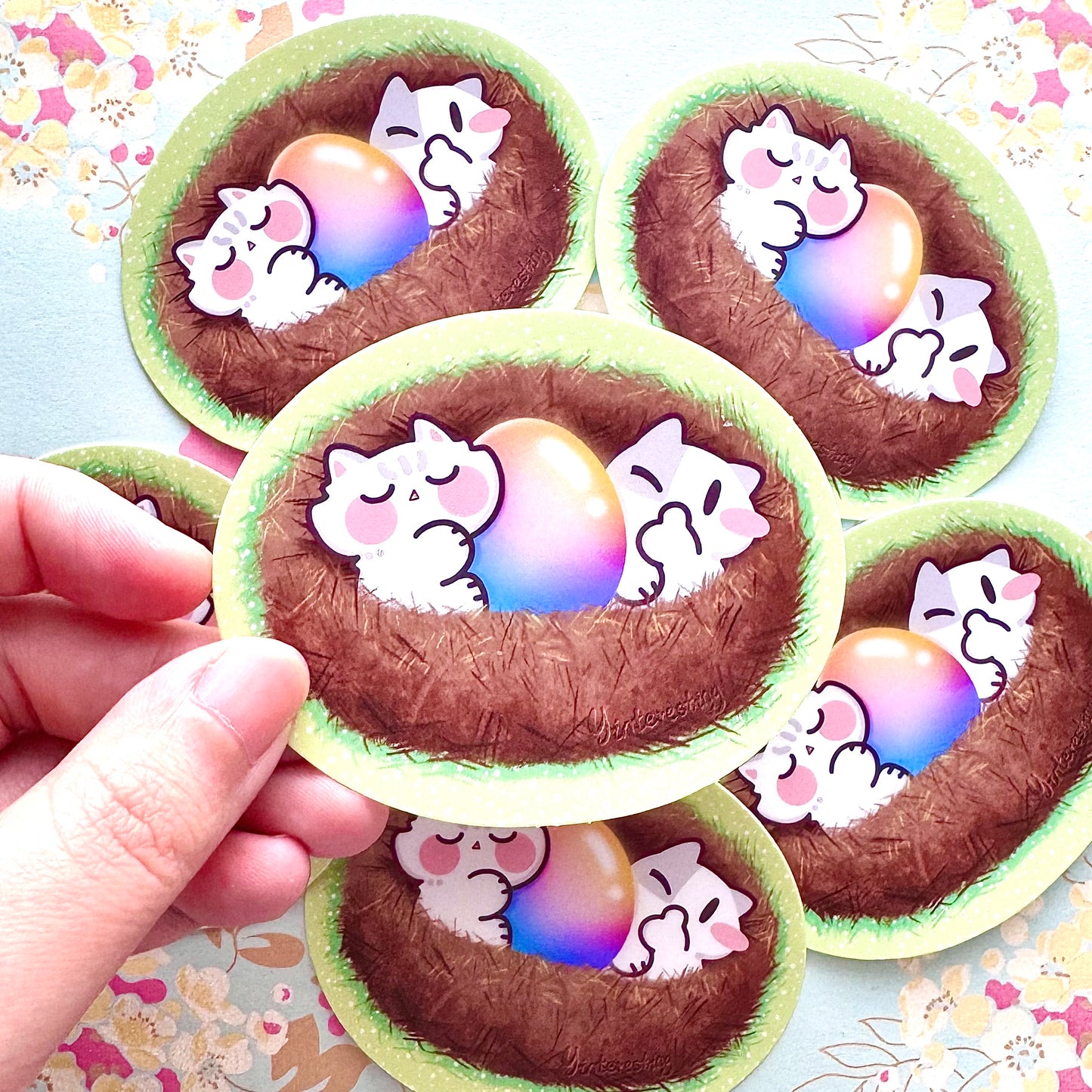 Egg Meows Sticker