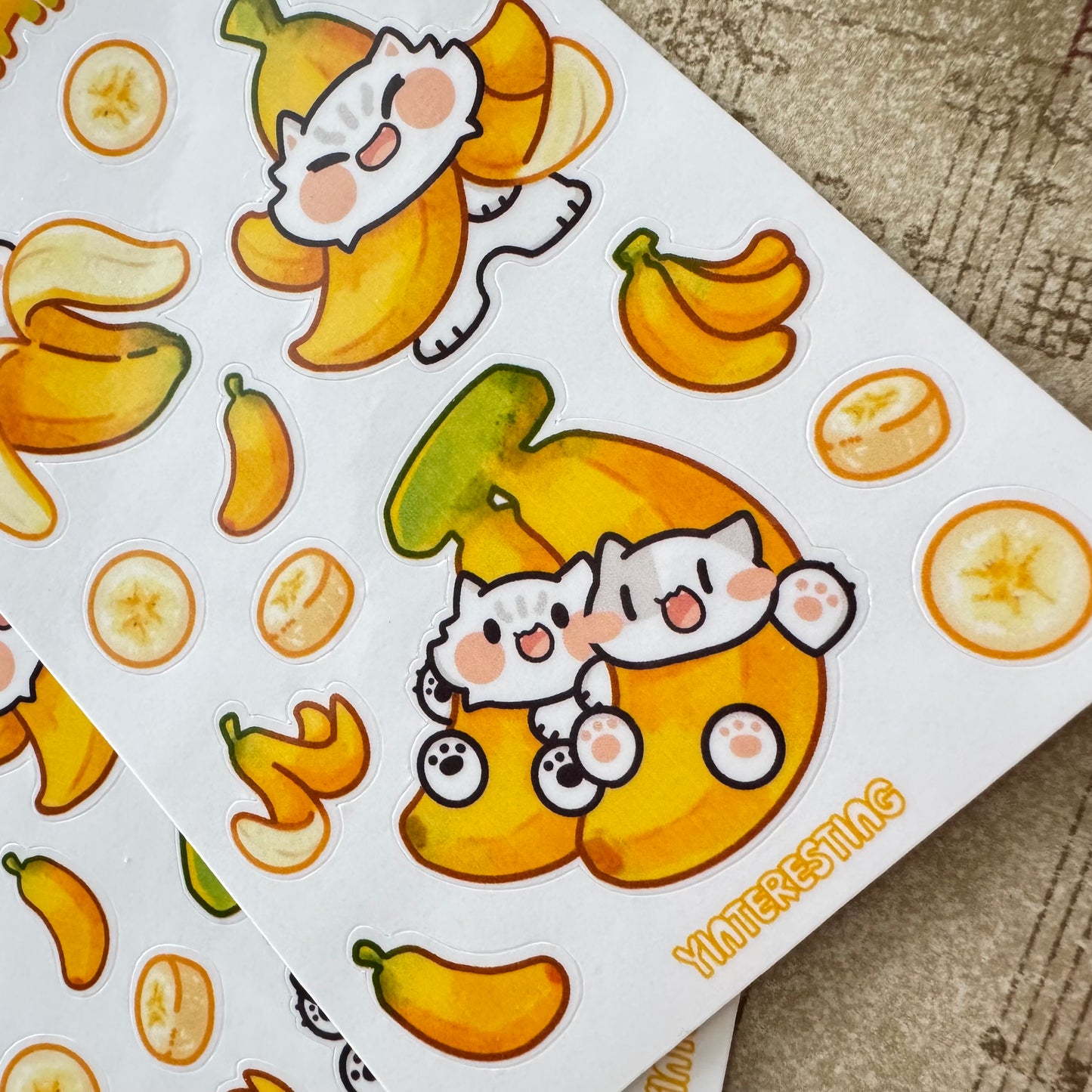 Banana meow Sticker Sheet