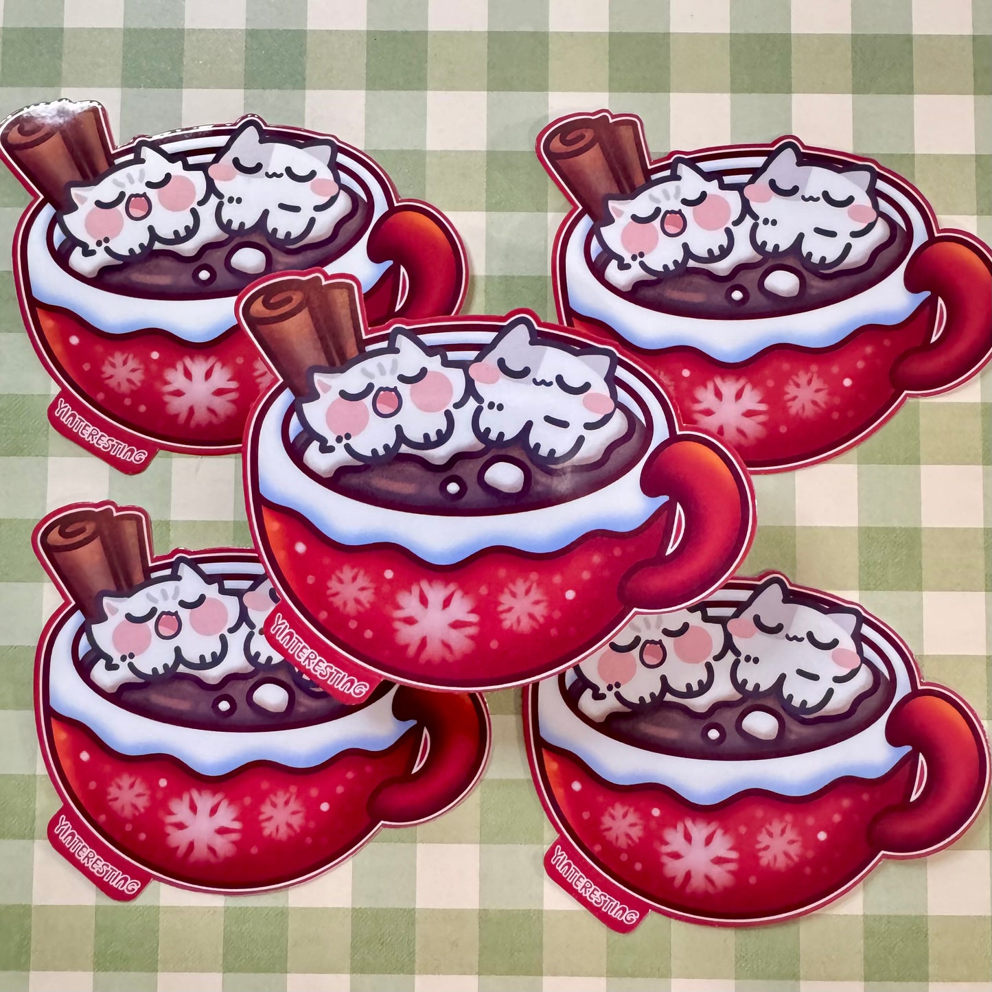 Hot Chocolate Cat Sticker