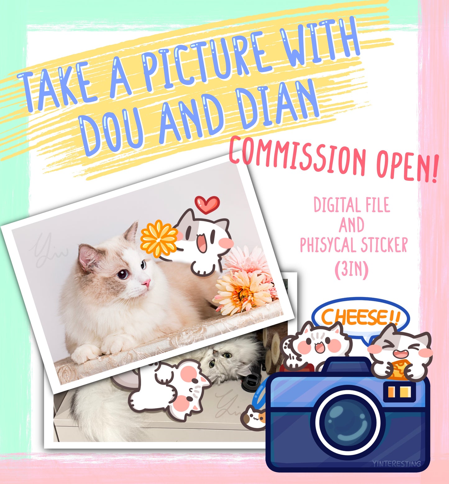 Take a picture with meows!Commission