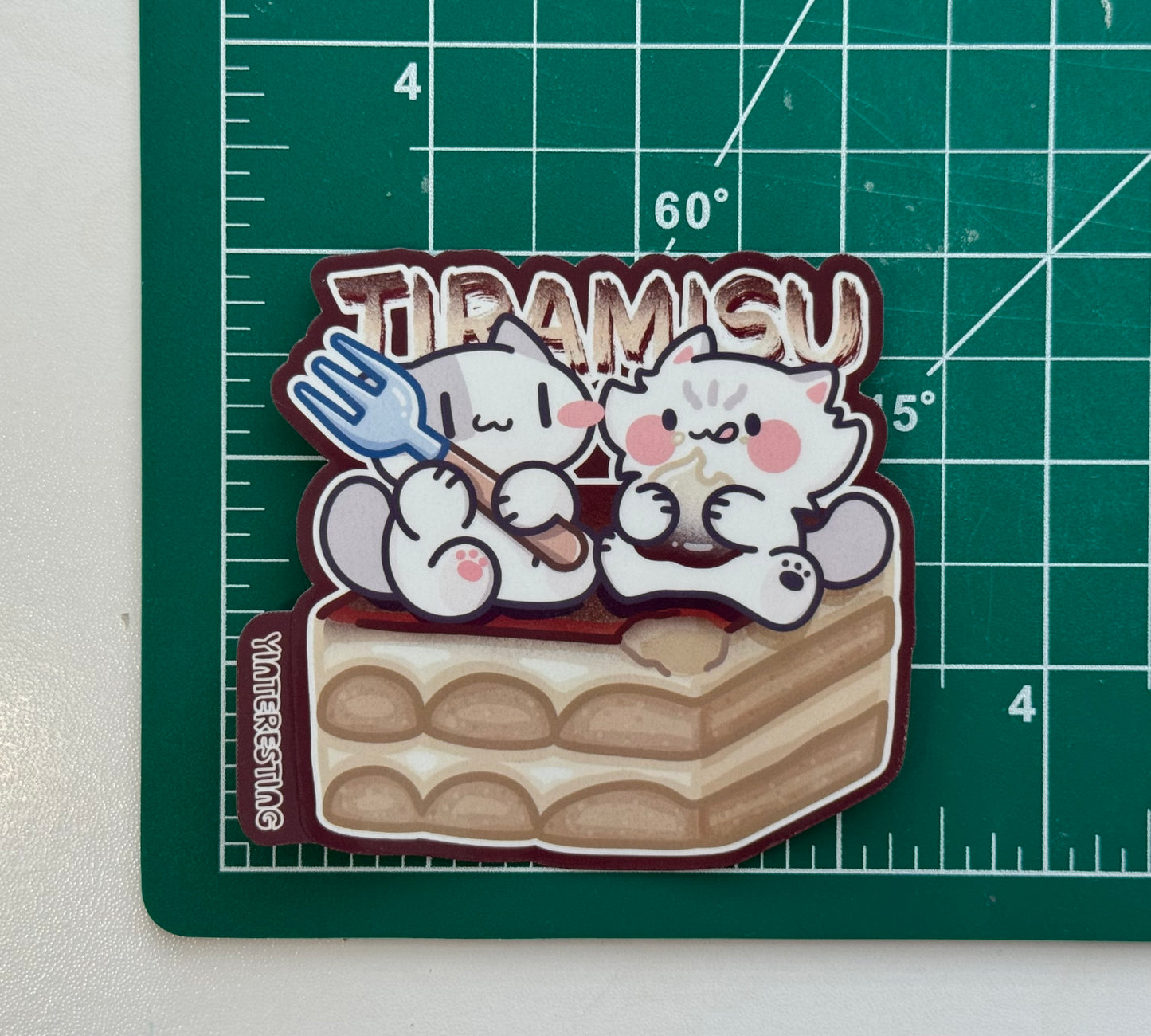Tiramisu cake Cat Sticker
