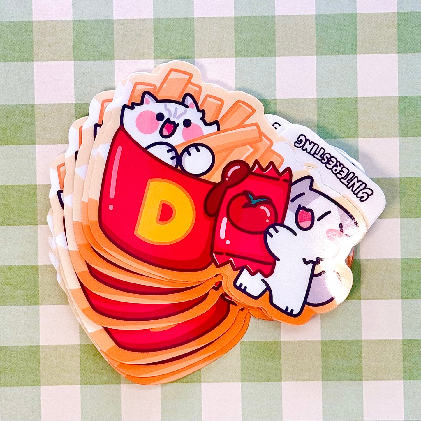 French Fries Cat Sticker